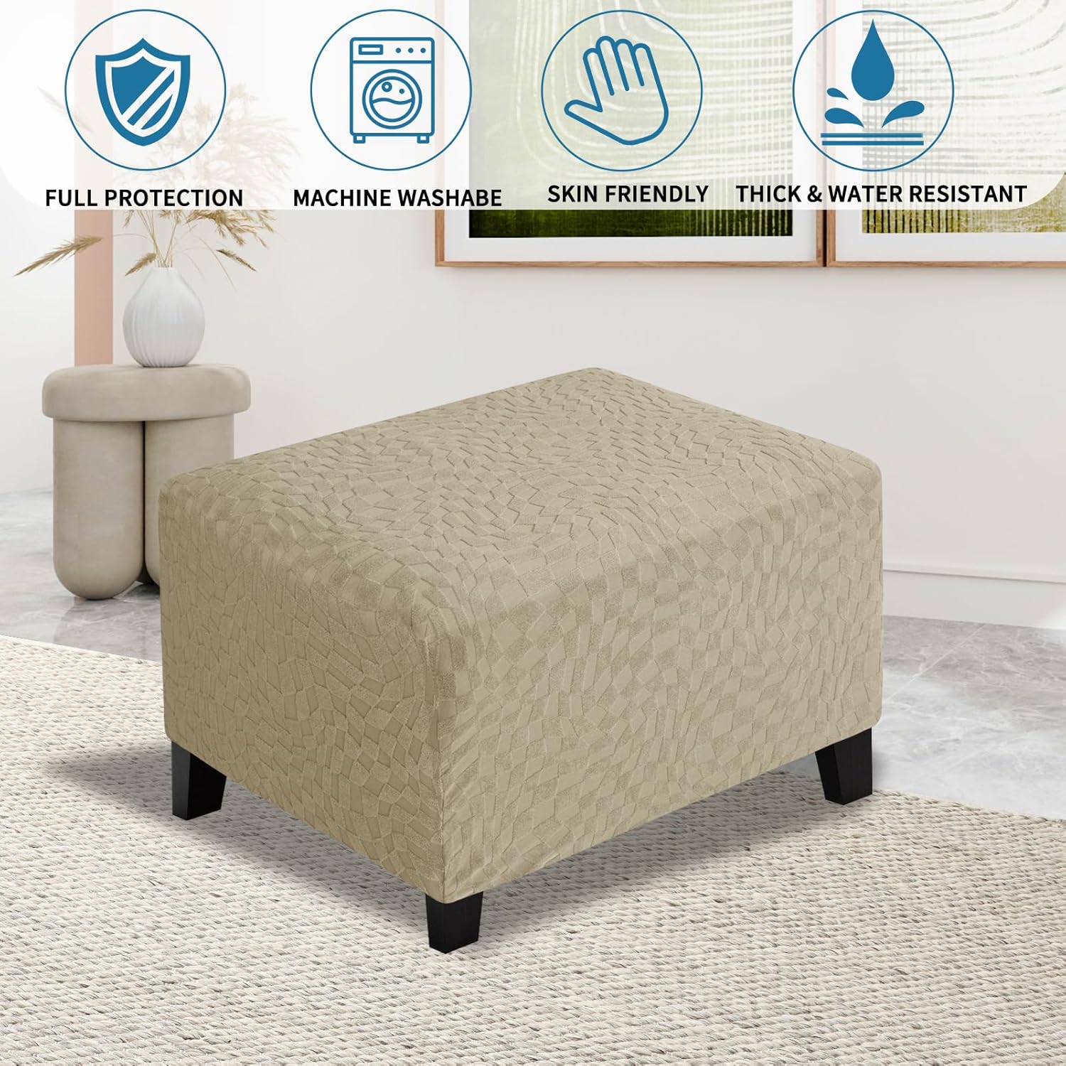 Rectangle Footrest Slipcovers