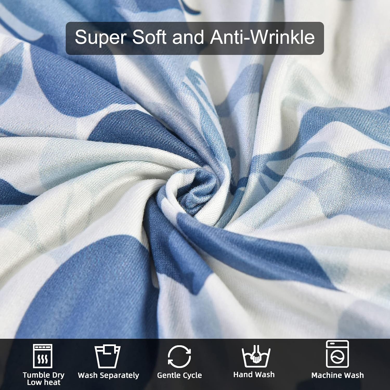 Wing Chair Slipcovers 2 Pieces Stretch Spandex Wingback Chair Covers Sofa Slipcover Printing Wingback Armchair Slipcovers Furniture Protector Couch Soft with Elastic Bottom for Wingback Chairs,12