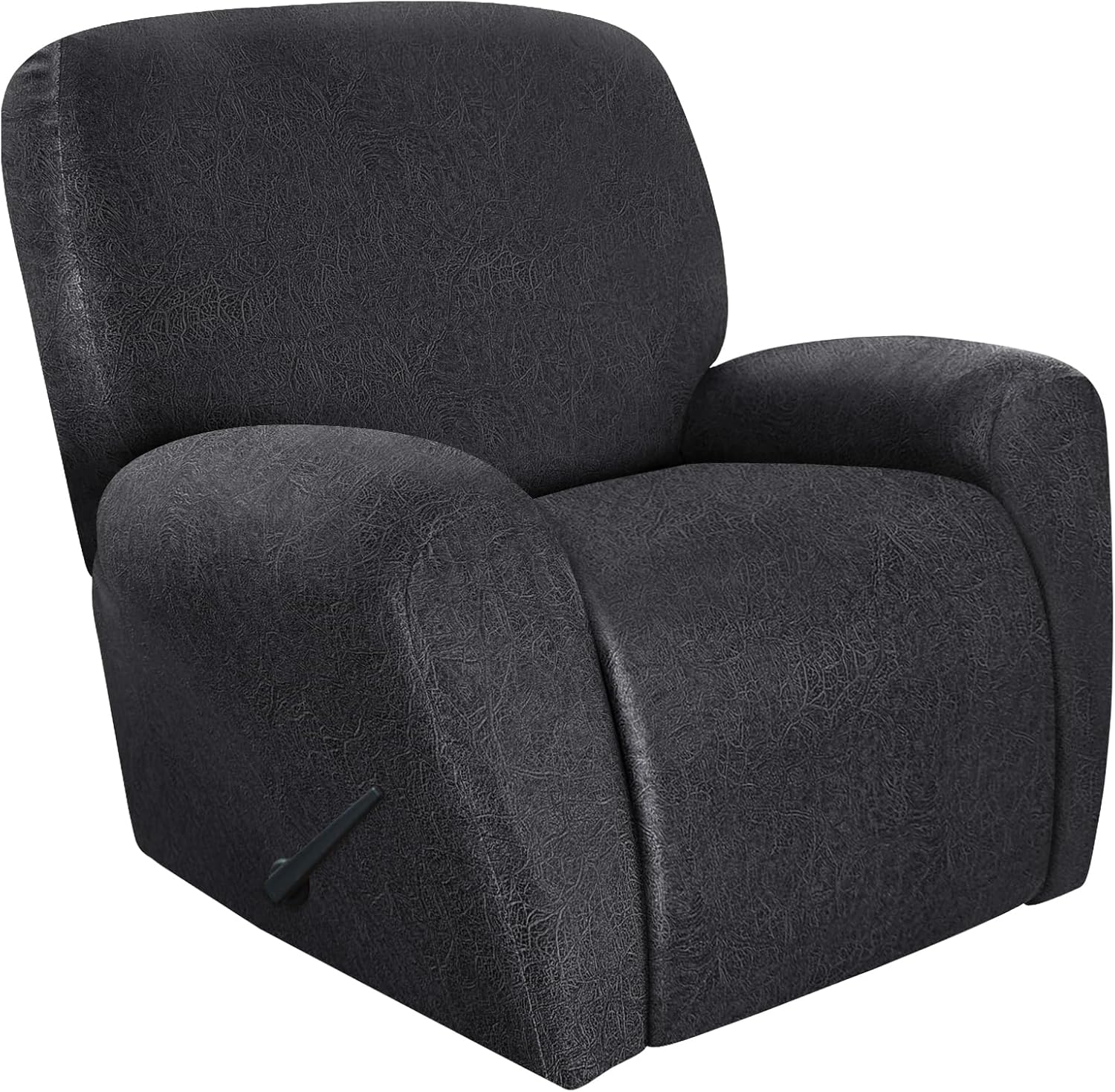 Leather Like Recliner Chair Covers Heavy Duty, 4 Pieces Lazy Boy Recliner Cover for Recliner Chair, Leather Cover for Recliner slipcovers Washable for Pets (Dark Brown)