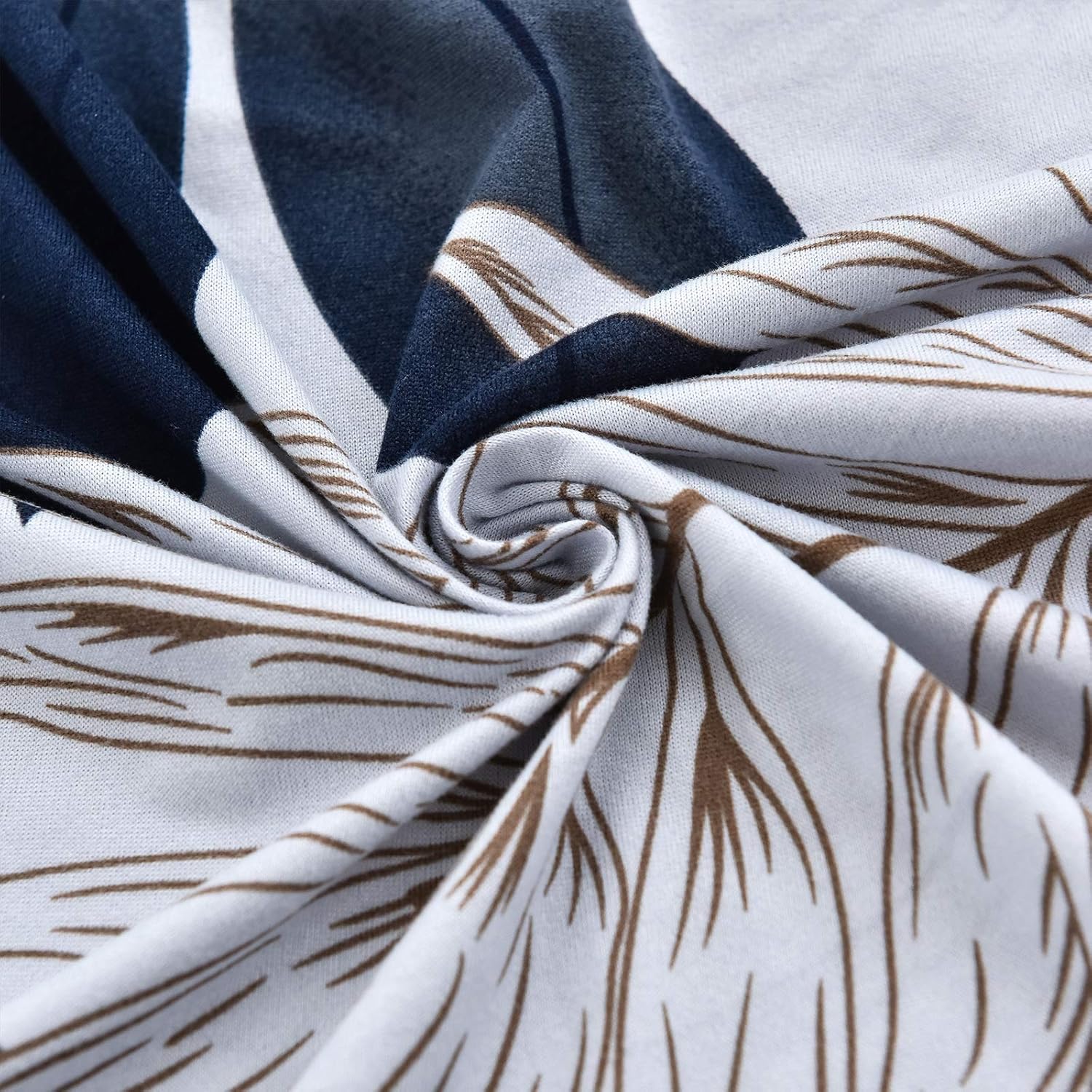 Linen Blue Armless Sofa Bed Cover