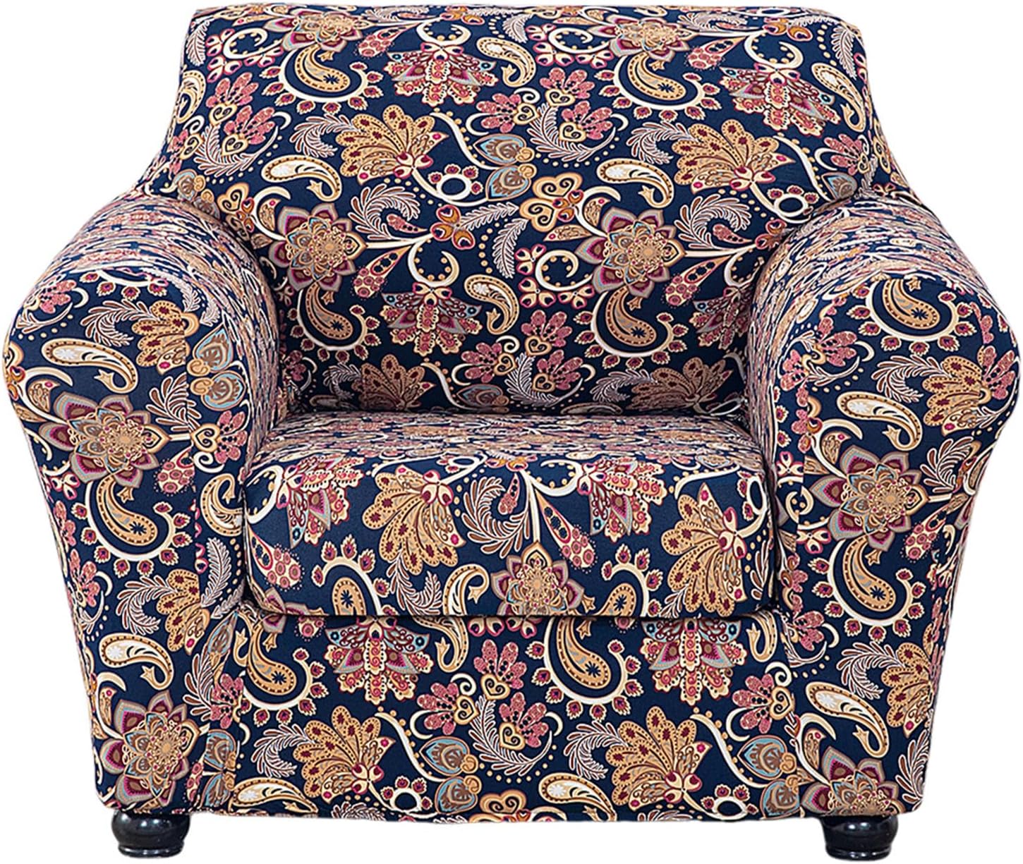 KRFOONN 2 Piece Chair Covers Printed Sofa Covers Couch Covers Washable Armchair Sofa Couch Slipcover Furniture Protector with Elastic Bottom for Living Room (Armchair, 23), Small