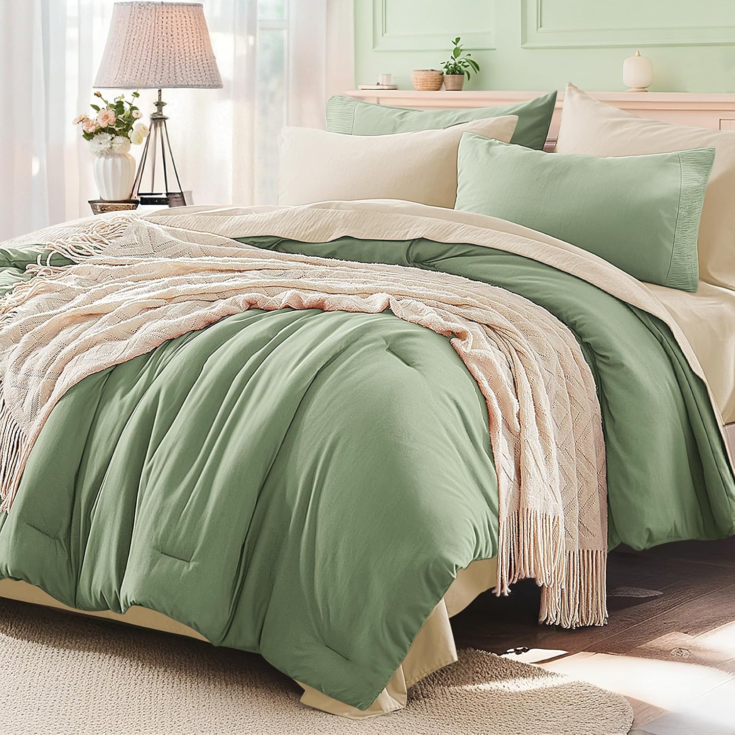 Queen Comforter Set 7 Pieces
