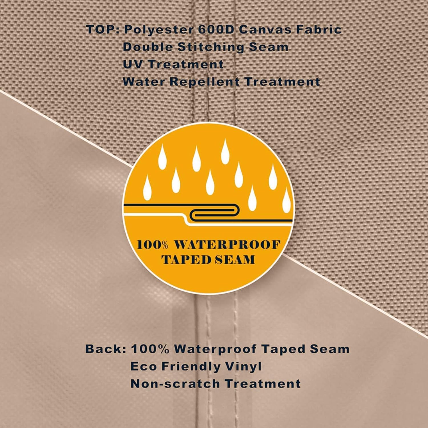 Waterproof Patio Ottoman Cover Rectangular