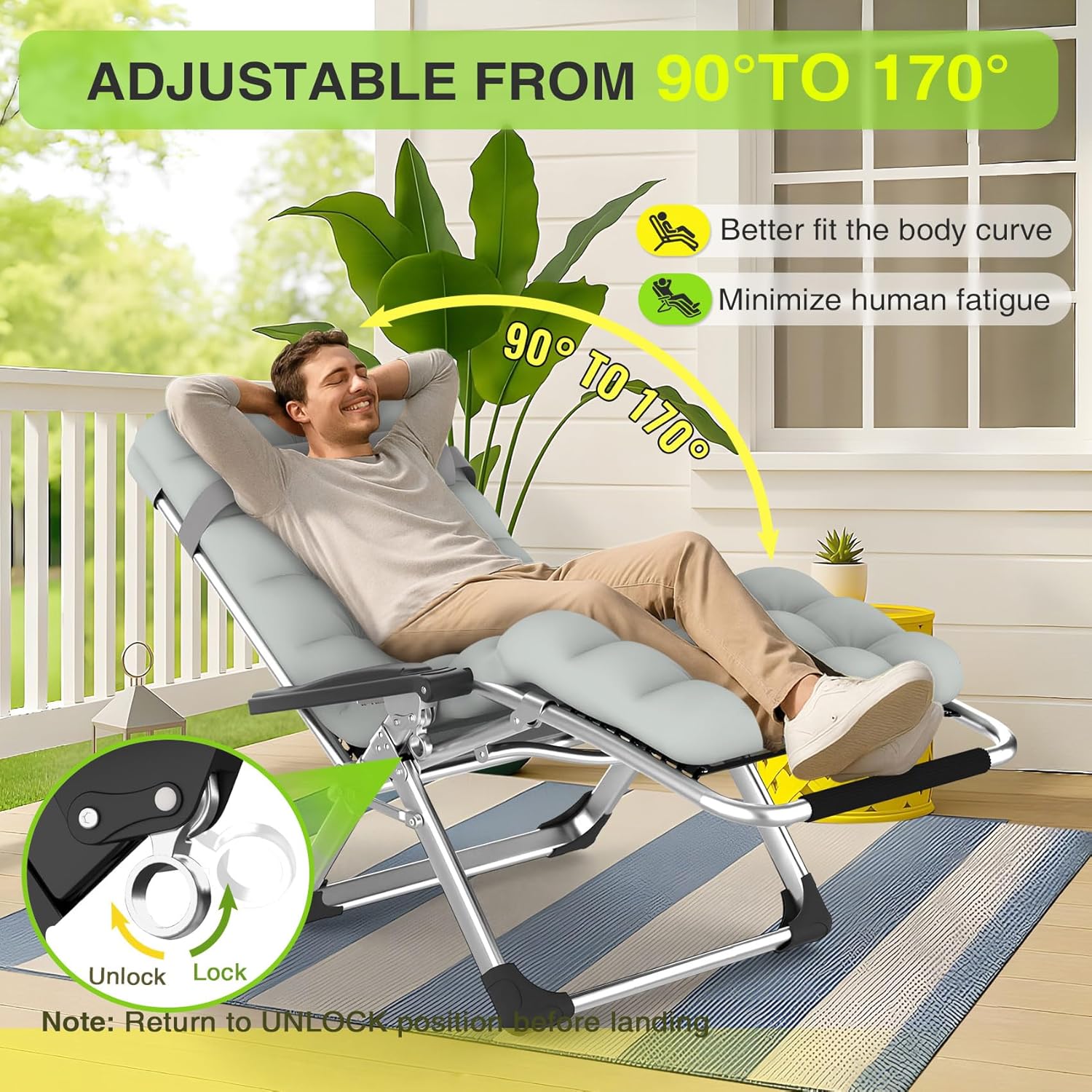 Reclining Camping Lounge Chair