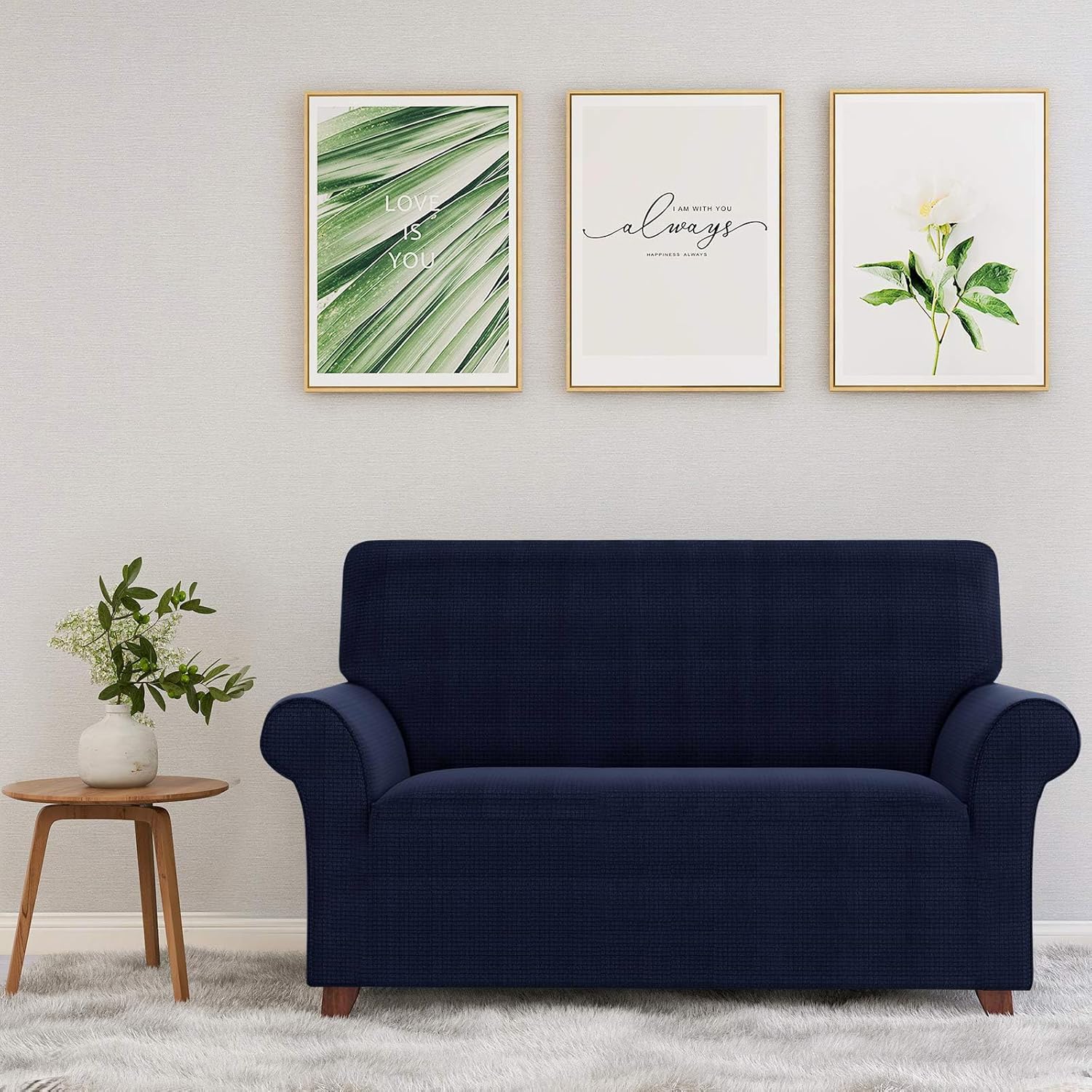 ZNSAYOTX Chair Slipcovers with Arms for Living Room High Stretchy Spandex Pet Friendly Armchair Furniture Protection Covers (Black and White, Chair)