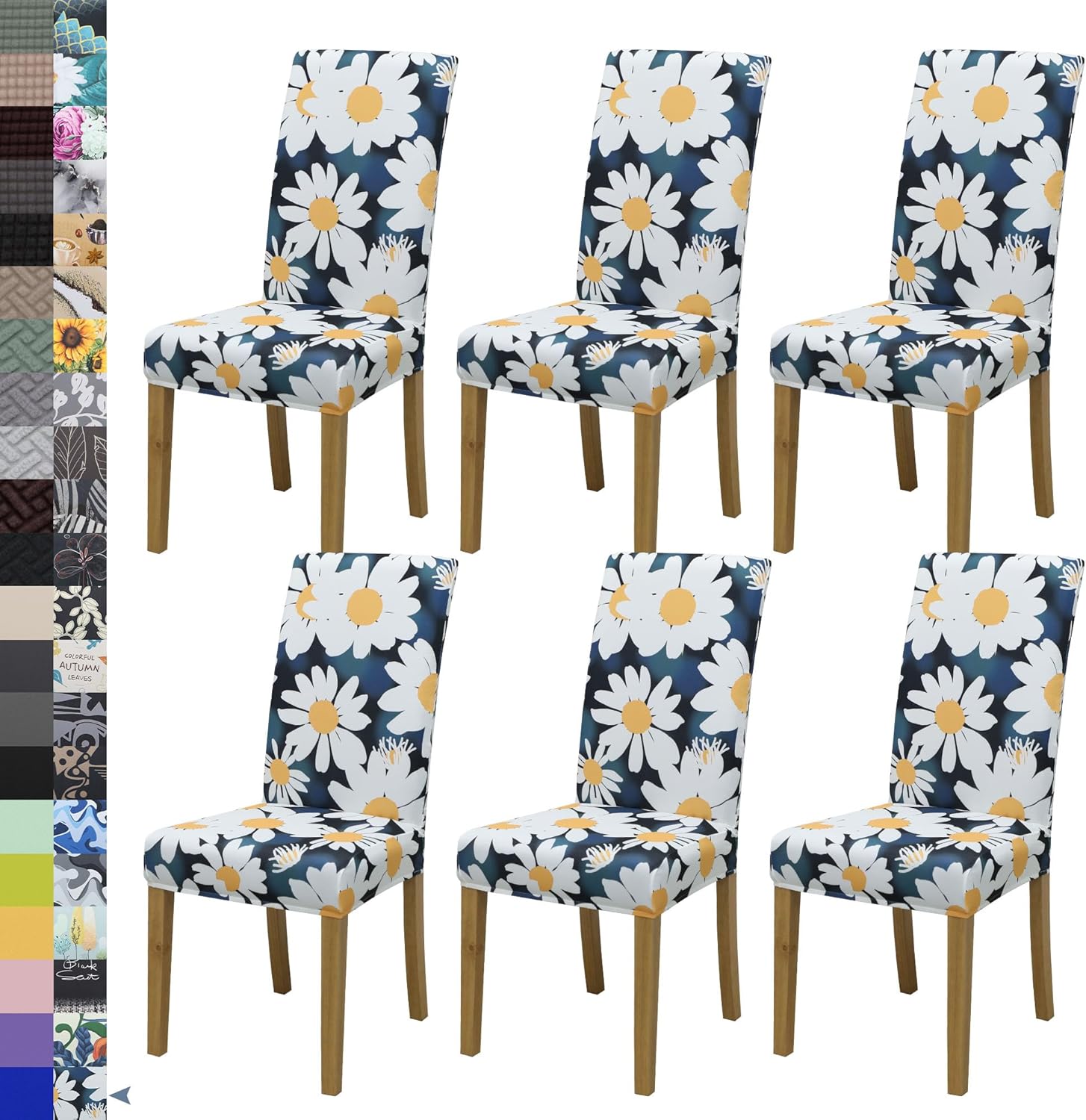 Dining Chair Cover,Dining Room Chair Covers Set of 6,Stretch Kitchen Chair Cover,Washable Dining Chair Cover,Parsons Chair Slipcovers Protective,for Home,Restaurant,Banquet(Gray)