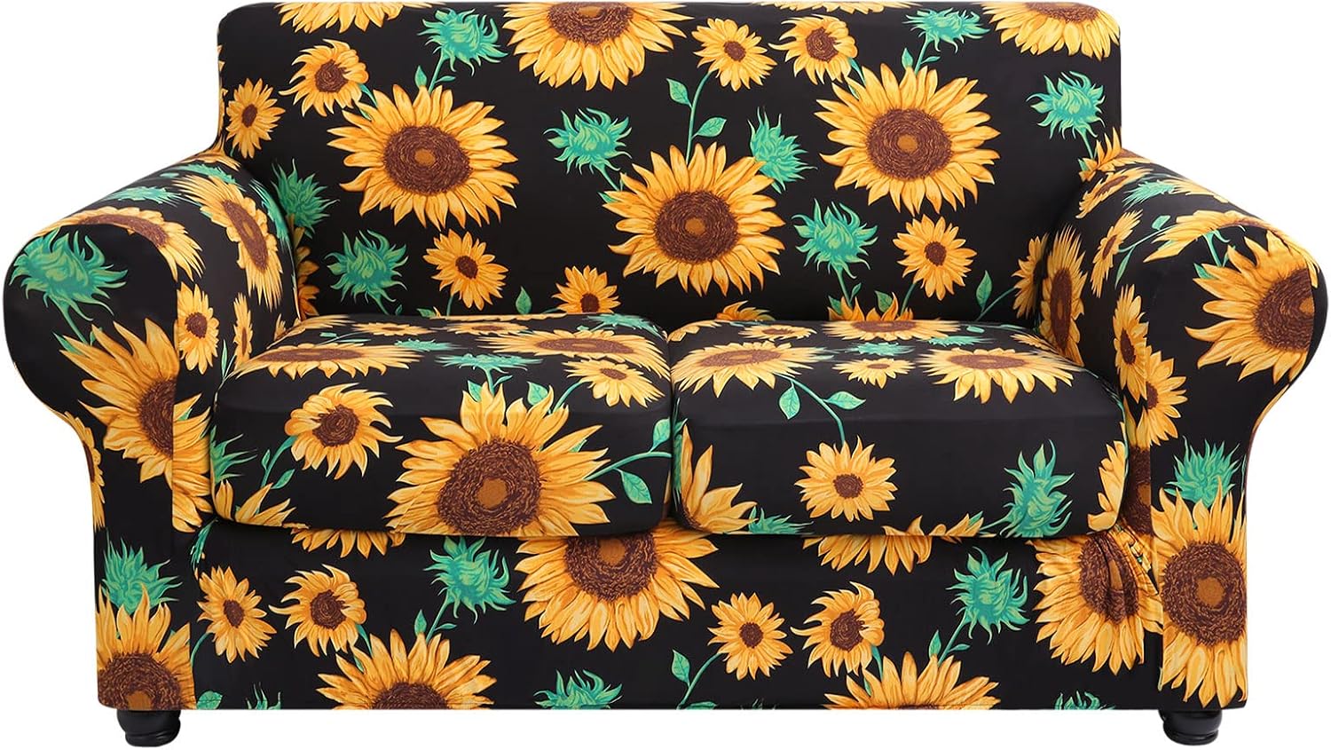 hyha Couch Covers, Chair/Sofa Covers, Floral Pattern, Stretch, Printed, 2 Pieces, Armchair Slipcover, Separate Couch Cushion Slipcover, Furniture Protector for Dogs(Armchair, Paisley Floral)