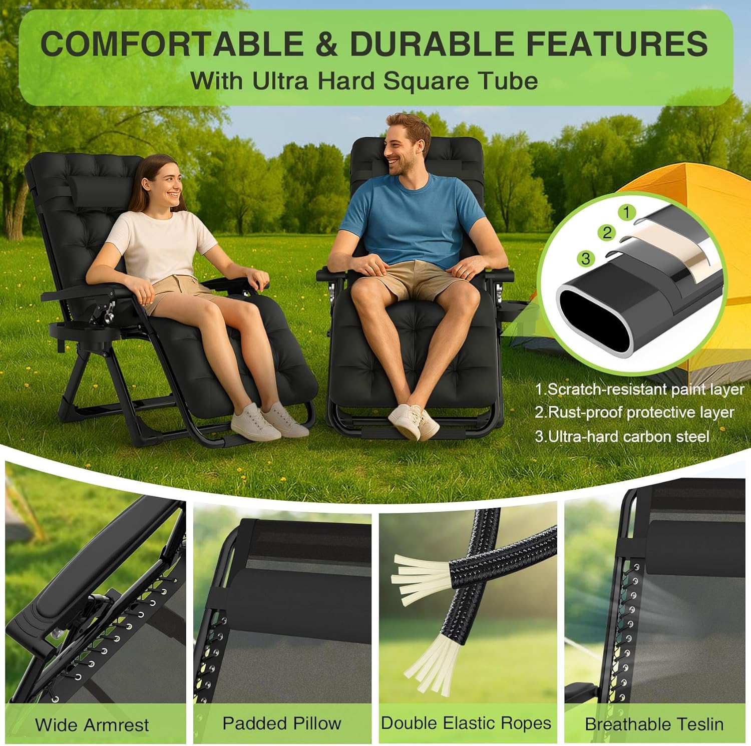 Reclining Camping Lounge Chair