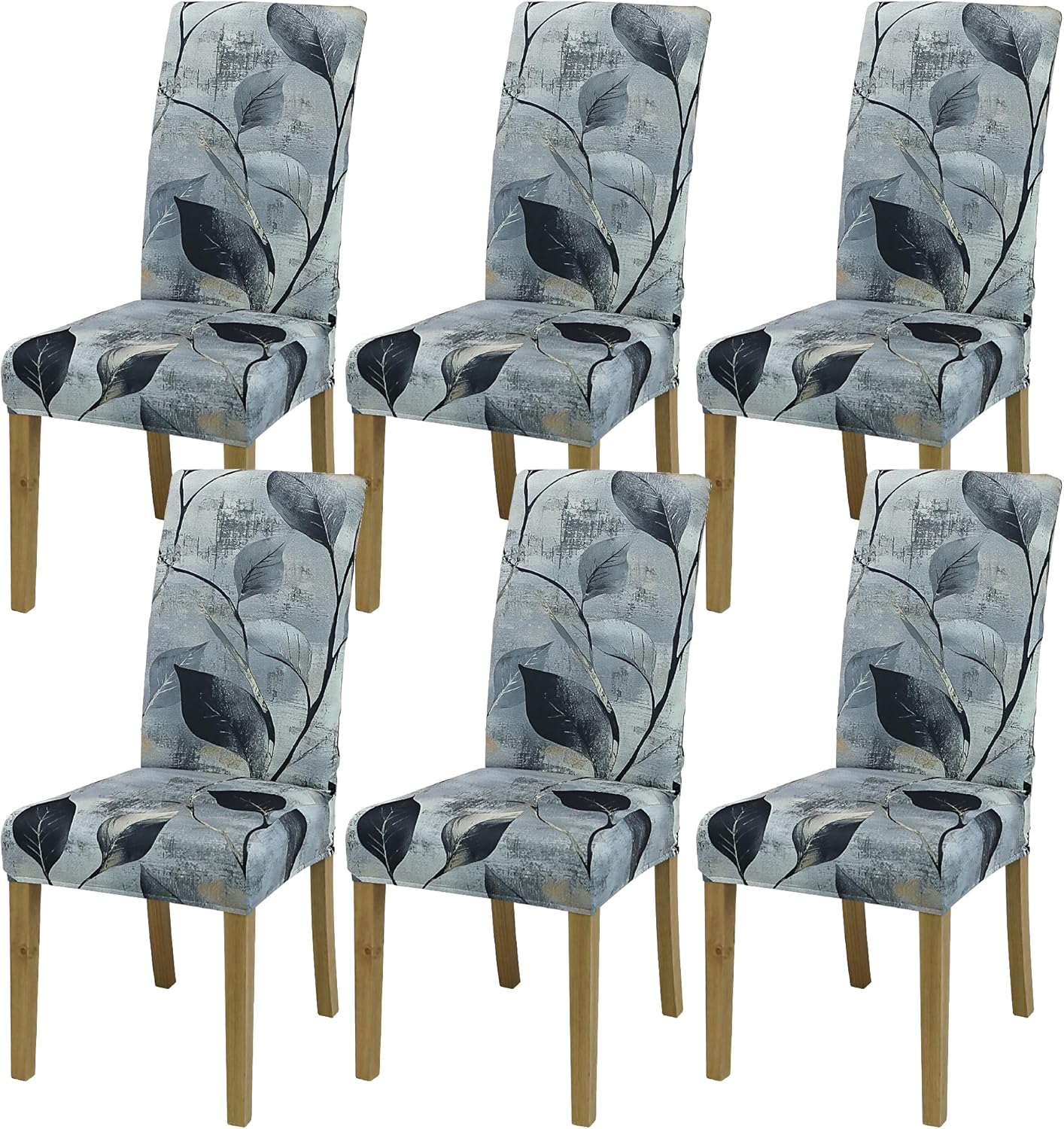Dining Chair Cover,Dining Room Chair Covers Set of 6,Stretch Kitchen Chair Cover,Washable Dining Chair Cover,Parsons Chair Slipcovers Protective,for Home,Restaurant,Banquet(Gray)