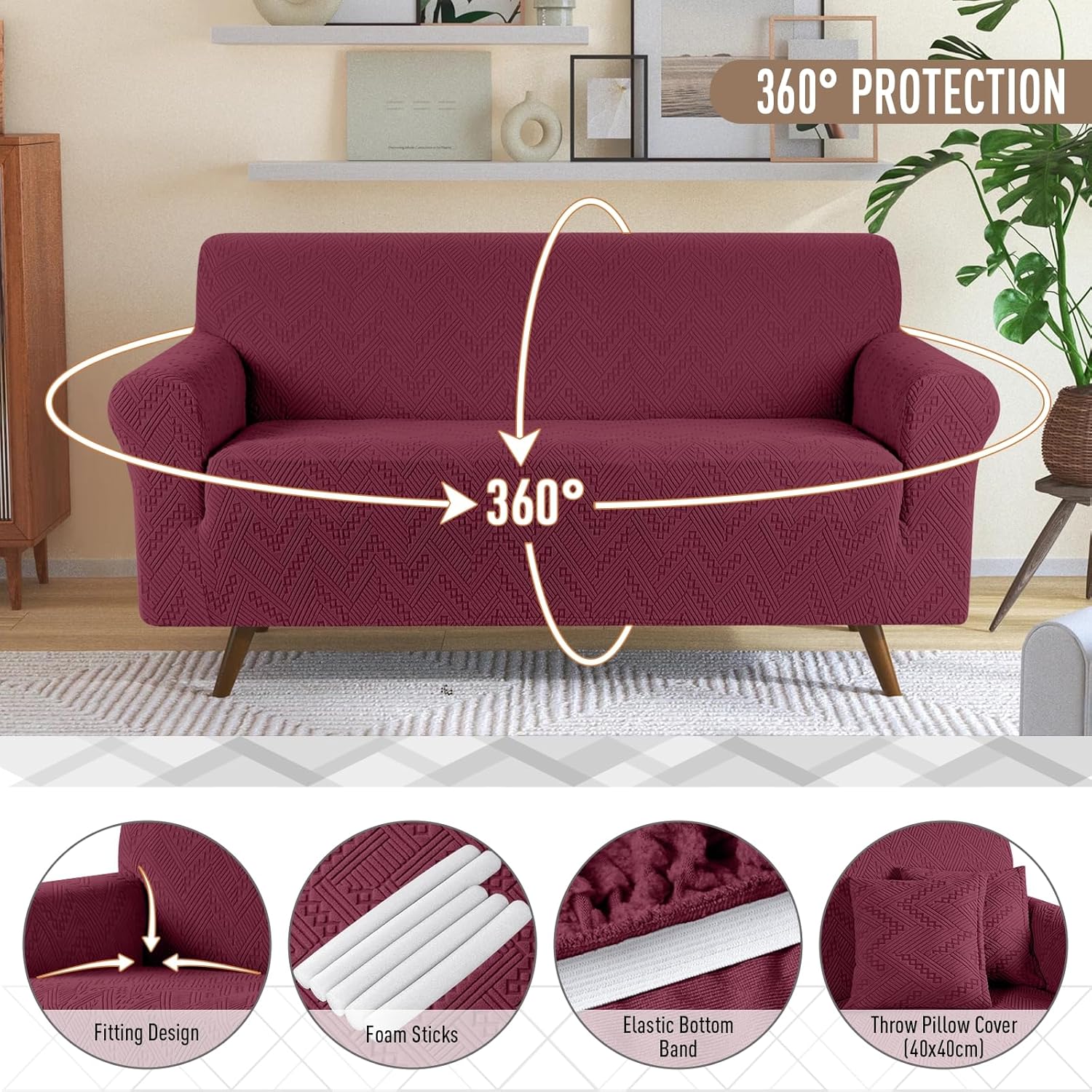Stretch Sofa Cover 1 Piece Couch Covers
