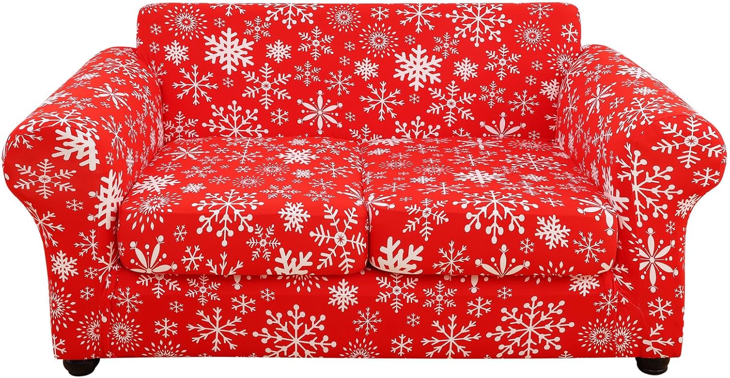 hyha Couch Covers, Chair/Sofa Covers, Floral Pattern, Stretch, Printed, 2 Pieces, Armchair Slipcover, Separate Couch Cushion Slipcover, Furniture Protector for Dogs(Armchair, Paisley Floral)