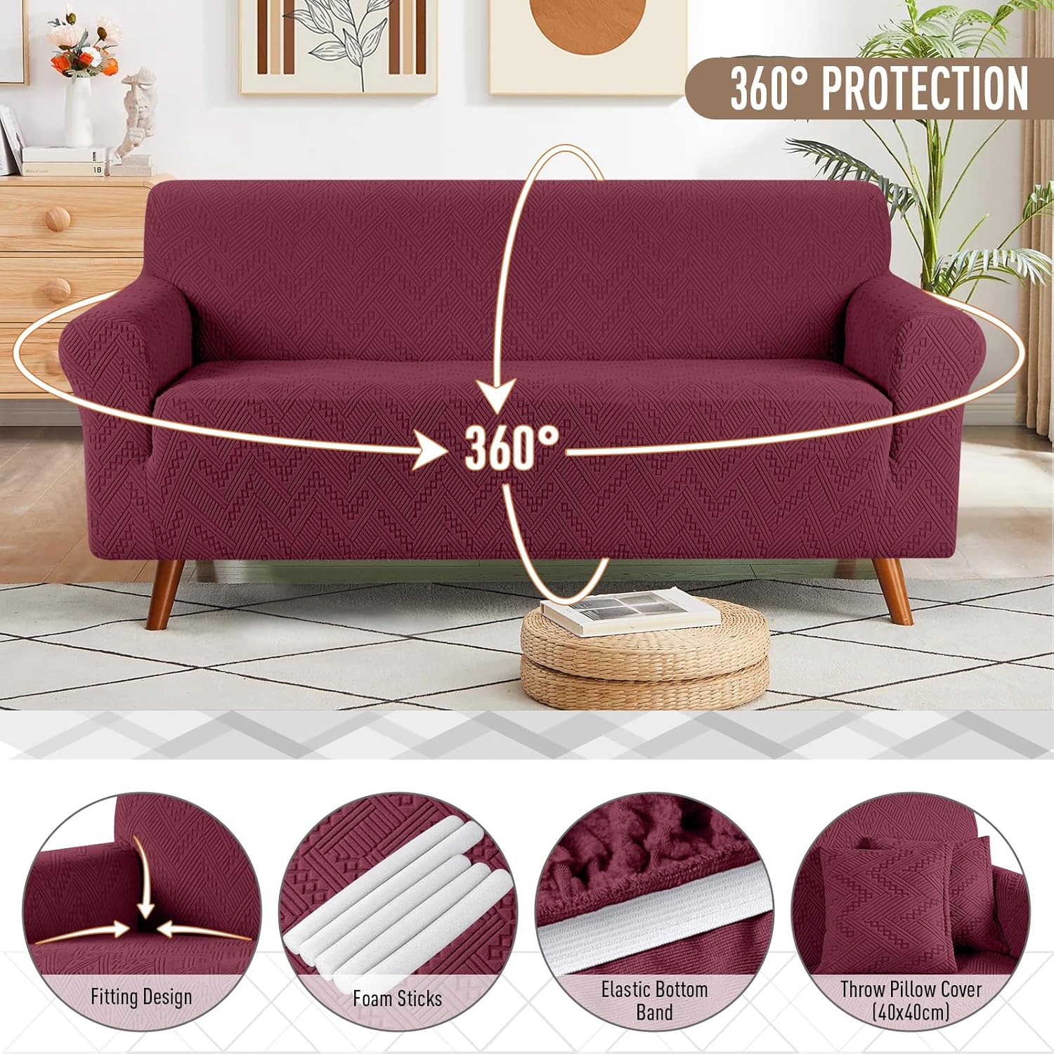 Stretch Sofa Cover 1 Piece Couch Covers