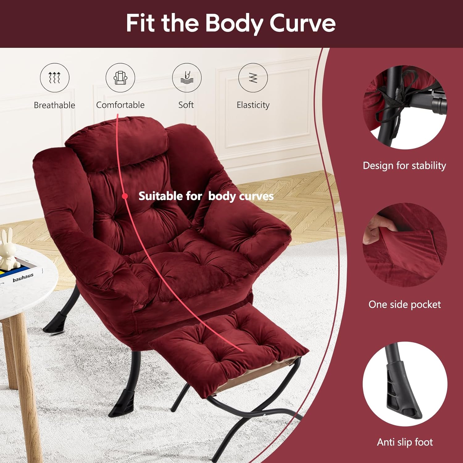 Lazy Chair with Folding Ottoman