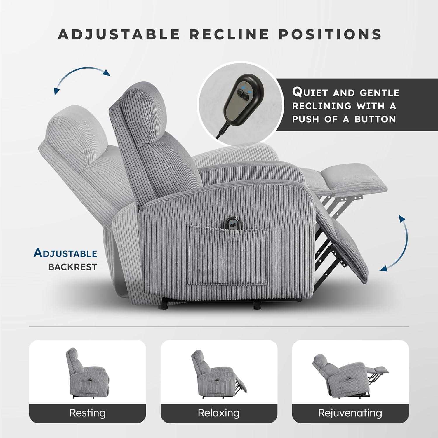 Recliner Chair Armchair Push Back Recliner