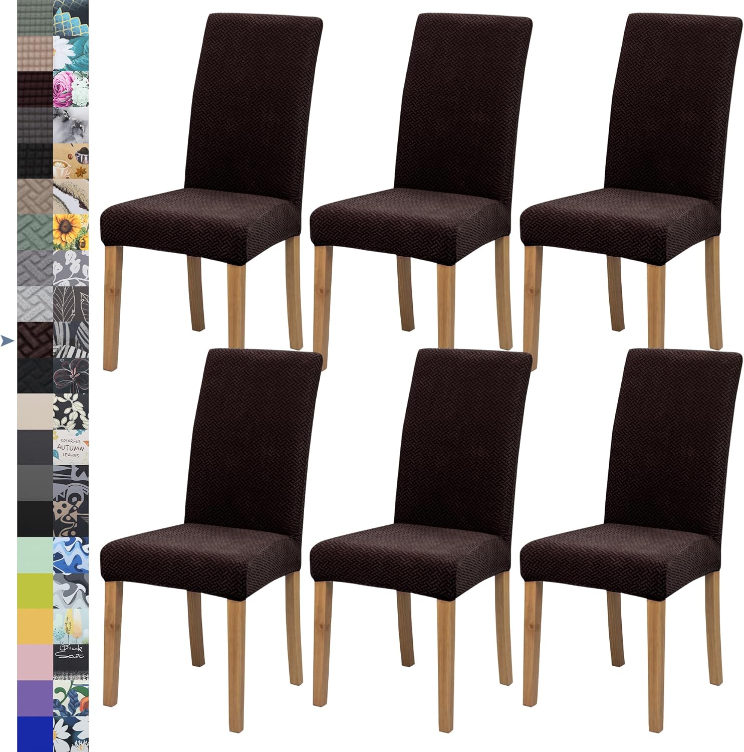 Dining Chair Cover,Dining Room Chair Covers Set of 6,Stretch Kitchen Chair Cover,Washable Dining Chair Cover,Parsons Chair Slipcovers Protective,for Home,Restaurant,Banquet(Gray)