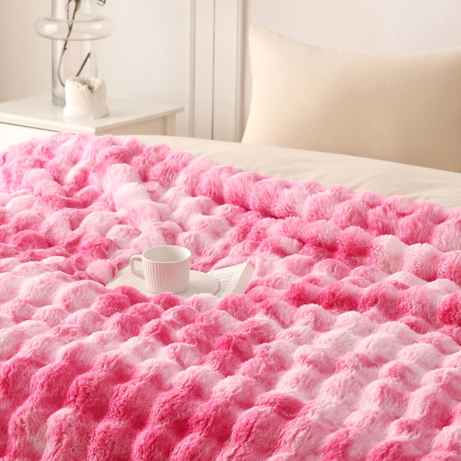 Fur Throw Blanket for Couch