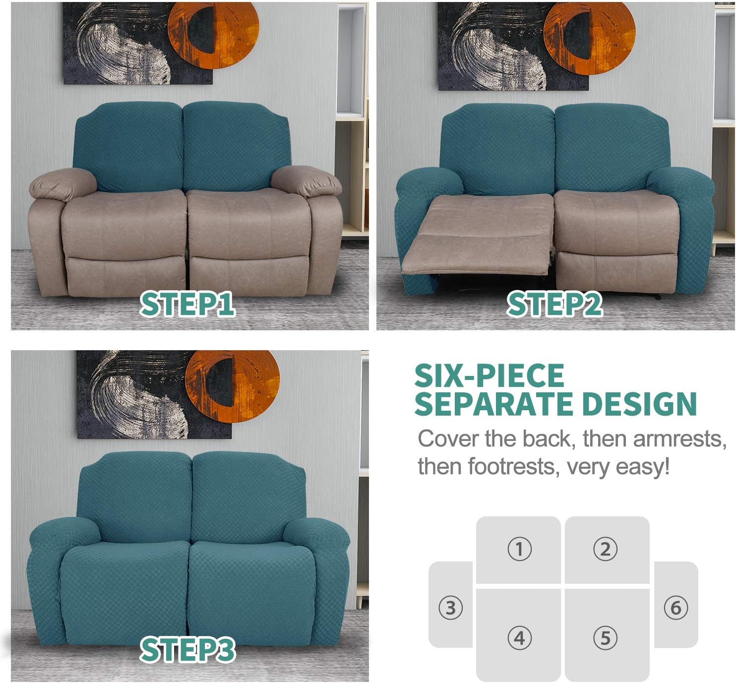 Stretch Loveseat Recliner Slipcover