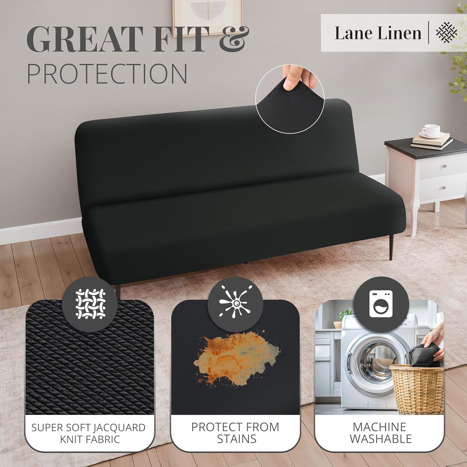 Armless Futon Cover