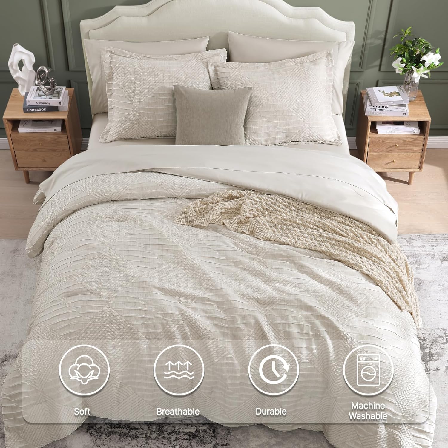 Charcoal Grey Queen Comforter Set