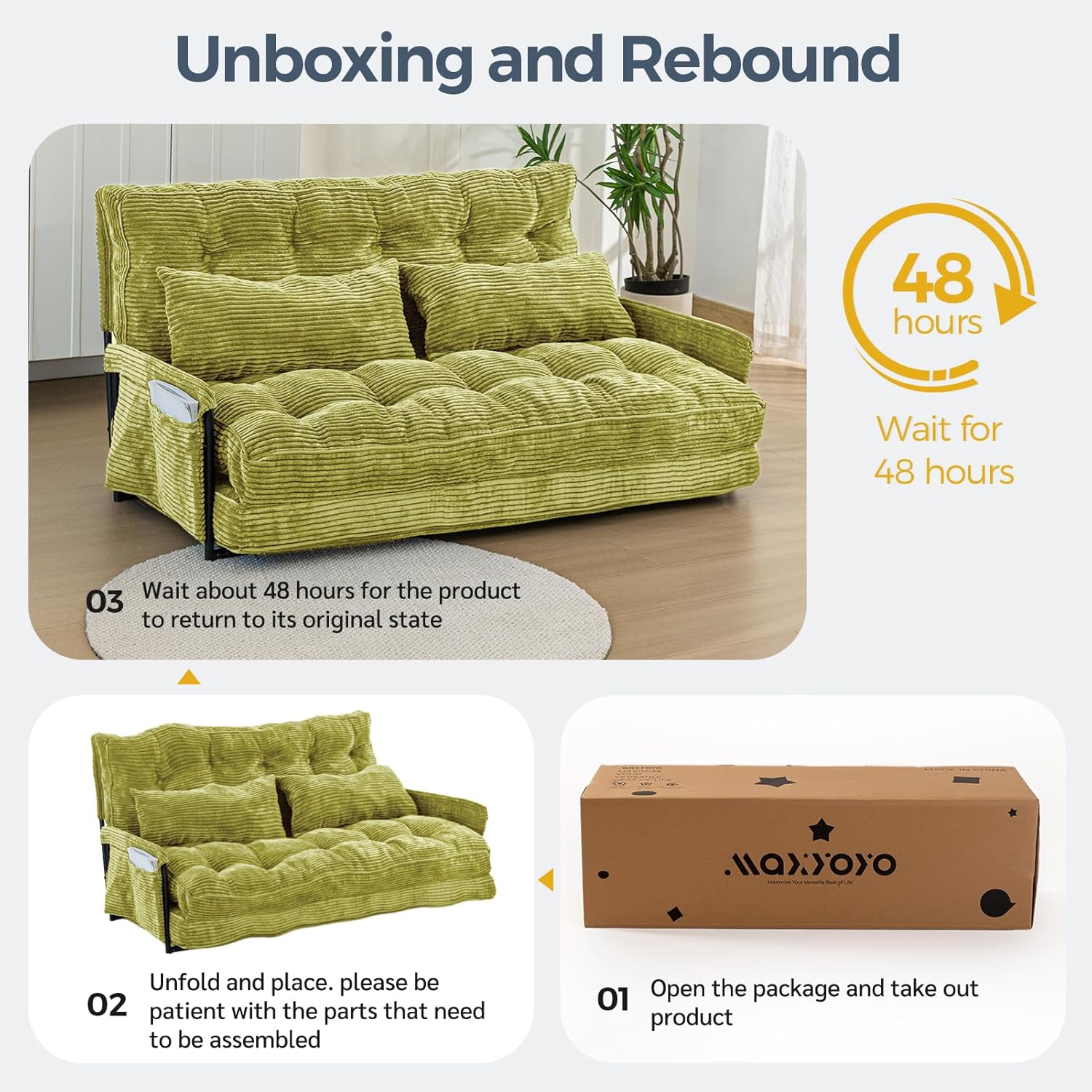 Adjustable Floor Sofa Couch with Pillow