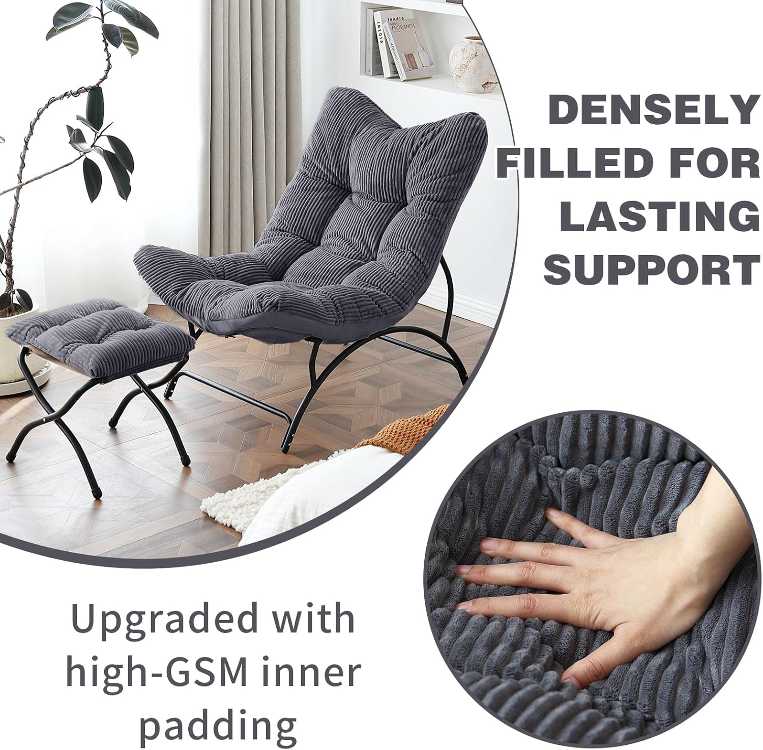 Accent Chair with Ottoman