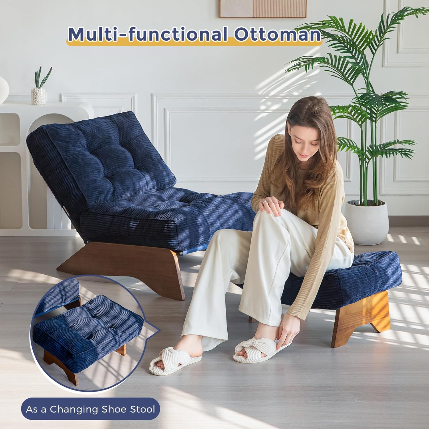 Accent Chair with Ottoman