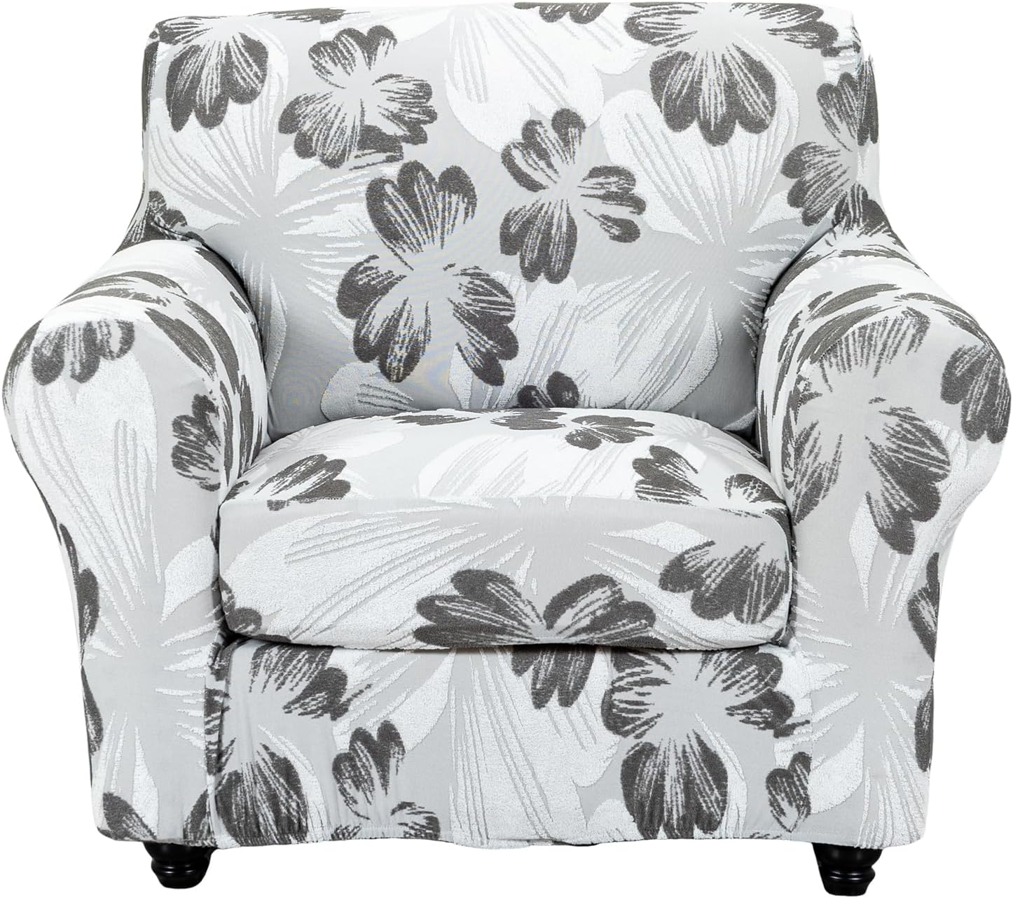 KRFOONN 2 Piece Chair Covers Printed Sofa Covers Couch Covers Washable Armchair Sofa Couch Slipcover Furniture Protector with Elastic Bottom for Living Room (Armchair, 23), Small