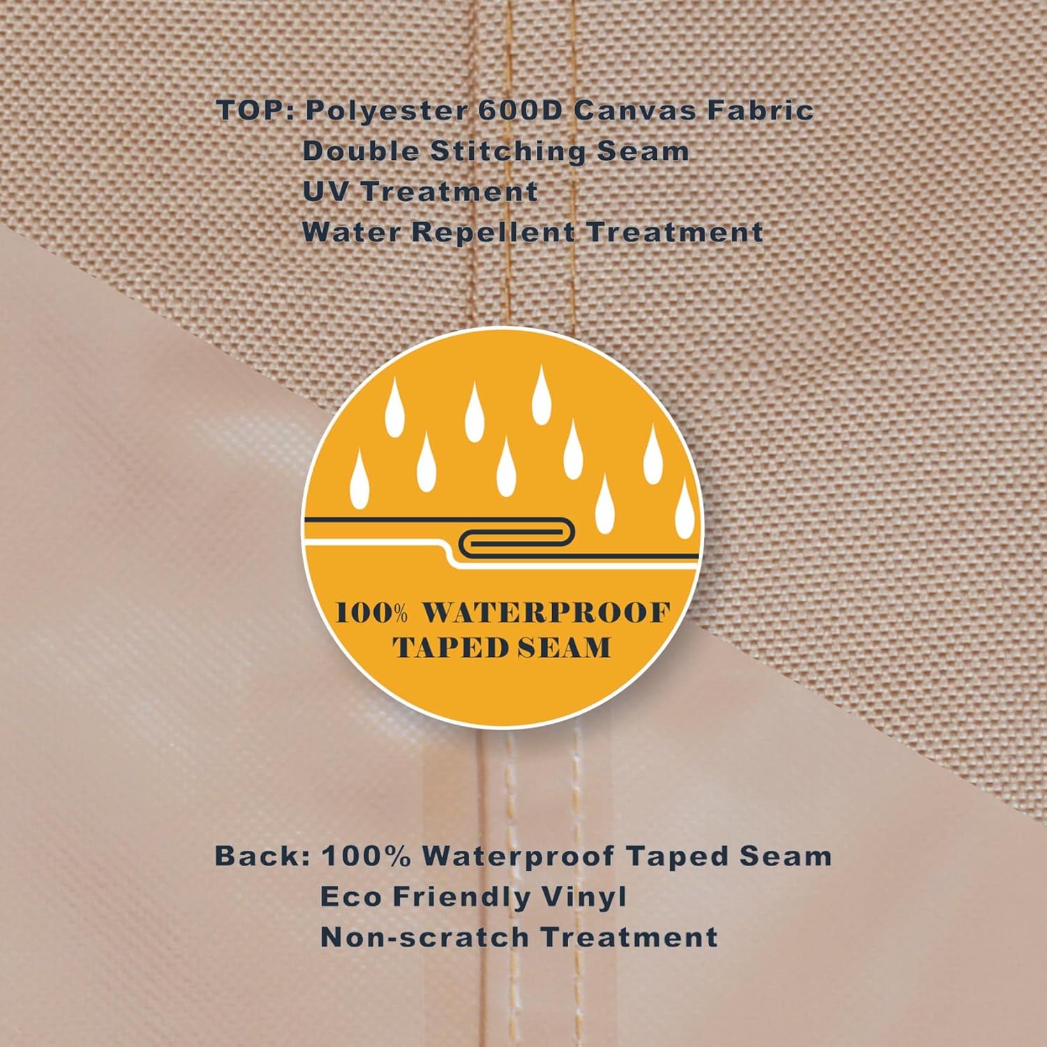 Waterproof Patio Ottoman Cover Rectangular