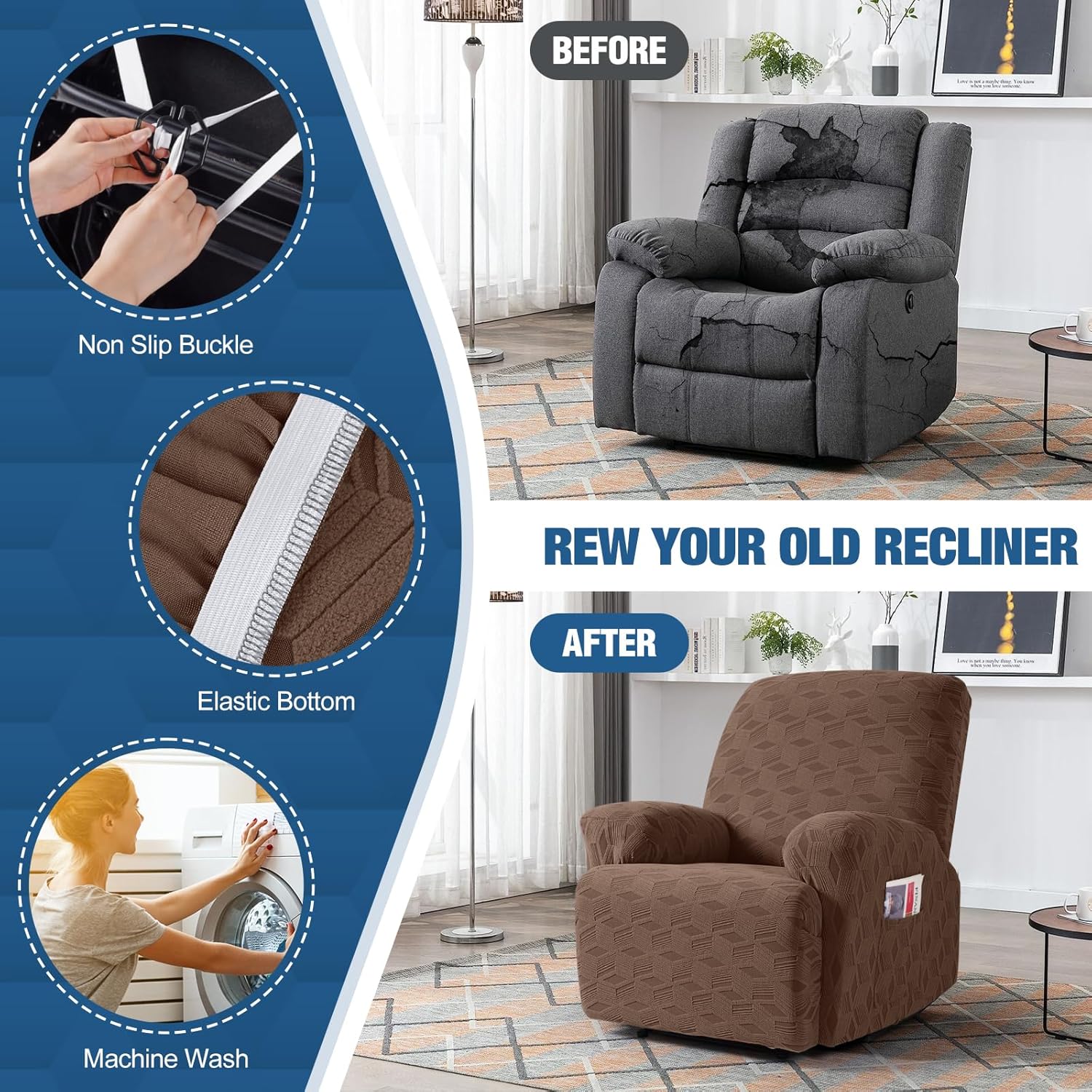 Recliner Sofa Covers Stretch Reclining Couch Cover