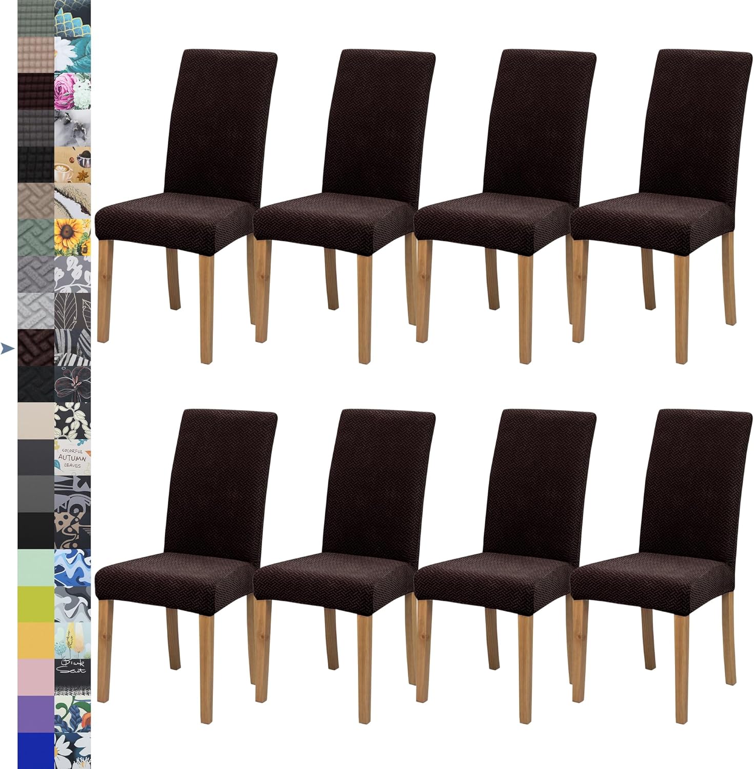 Dining Chair Cover,Dining Room Chair Covers Set of 6,Stretch Kitchen Chair Cover,Washable Dining Chair Cover,Parsons Chair Slipcovers Protective,for Home,Restaurant,Banquet(Gray)