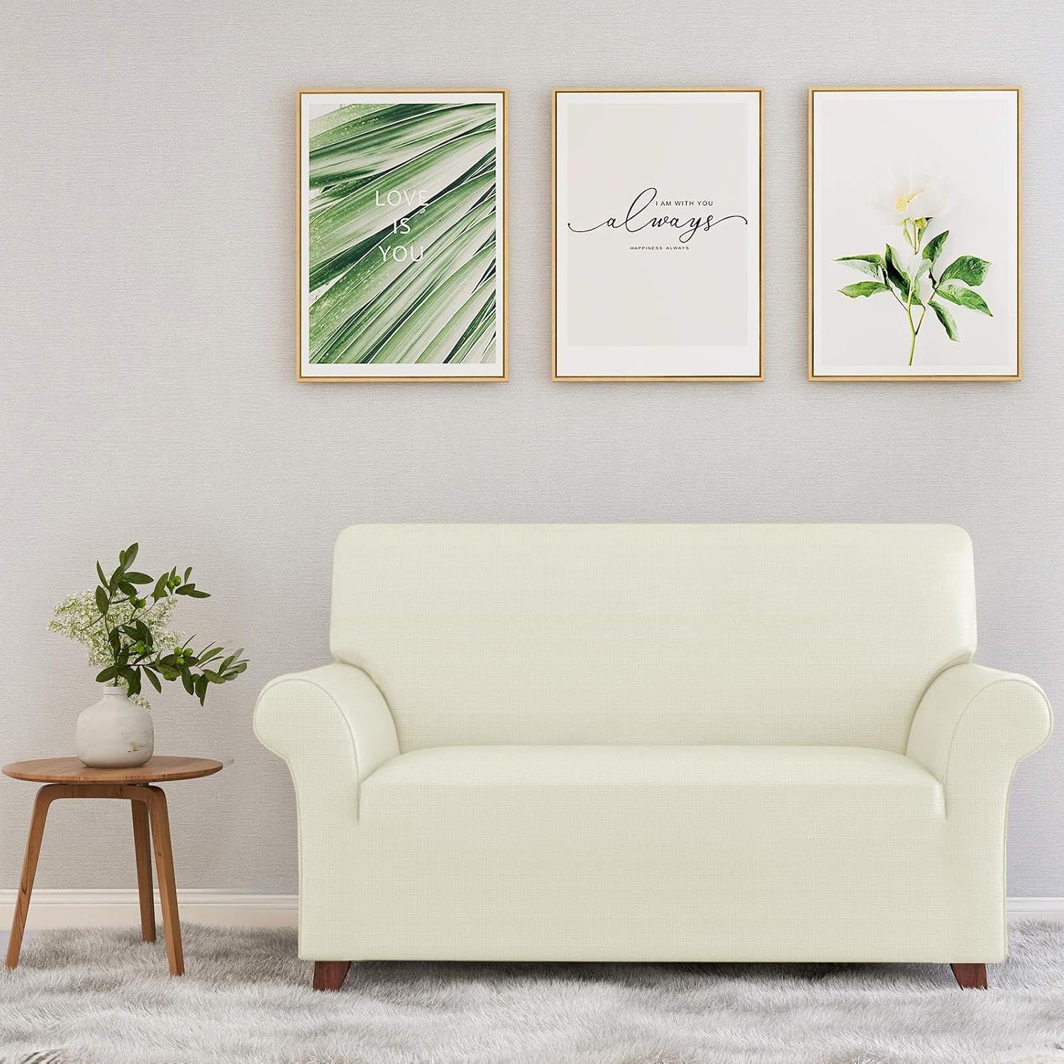 ZNSAYOTX Chair Slipcovers with Arms for Living Room High Stretchy Spandex Pet Friendly Armchair Furniture Protection Covers (Black and White, Chair)