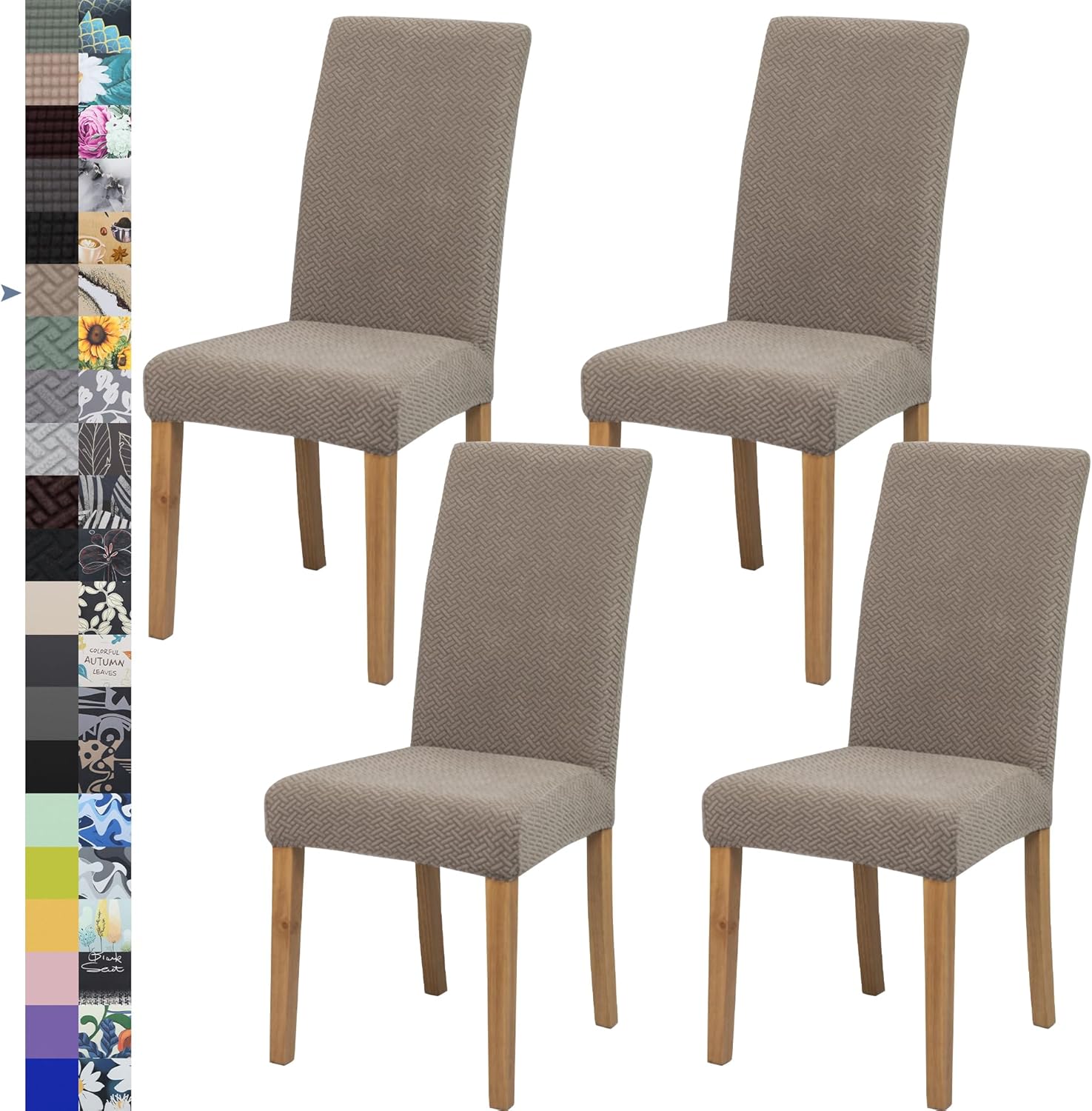 Dining Chair Cover,Dining Room Chair Covers Set of 6,Stretch Kitchen Chair Cover,Washable Dining Chair Cover,Parsons Chair Slipcovers Protective,for Home,Restaurant,Banquet(Gray)