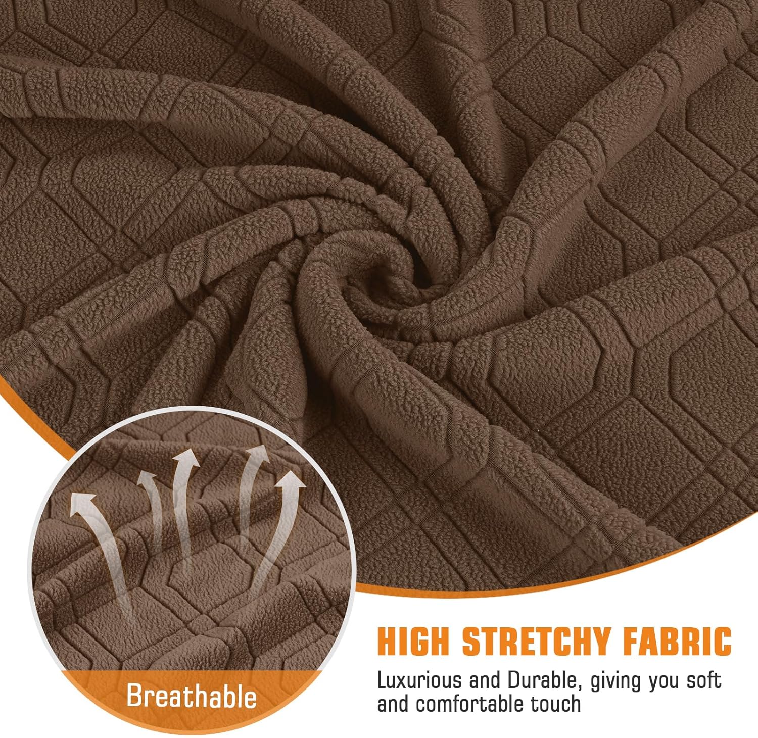 VANSOFY Recliner Chair Cover, 3-Pieces Stretch Recliner Covers for Recliner Chair Soft Reclining Chair Slipcover Furniture Protector for Dogs Cats(Dark Gray)