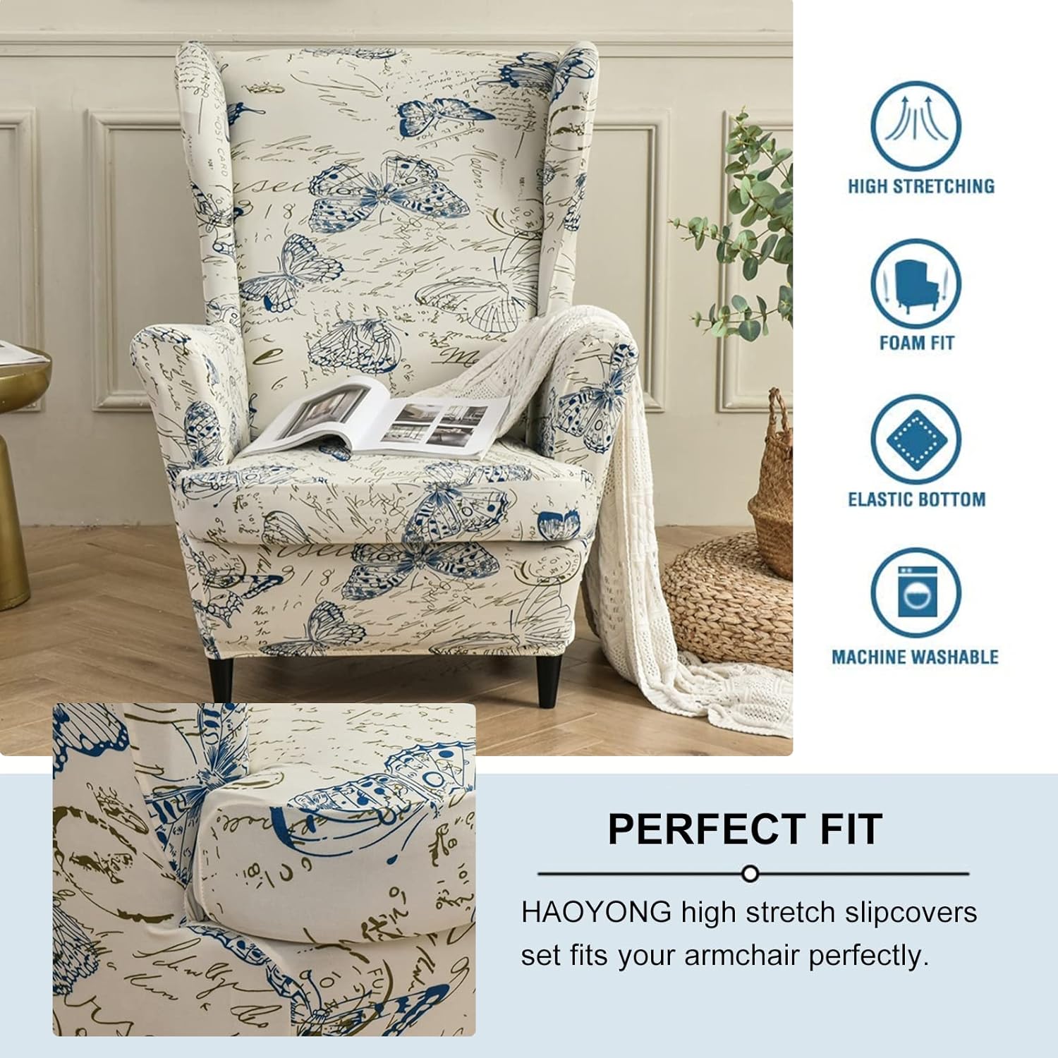 Stretch Wing Chair Cover