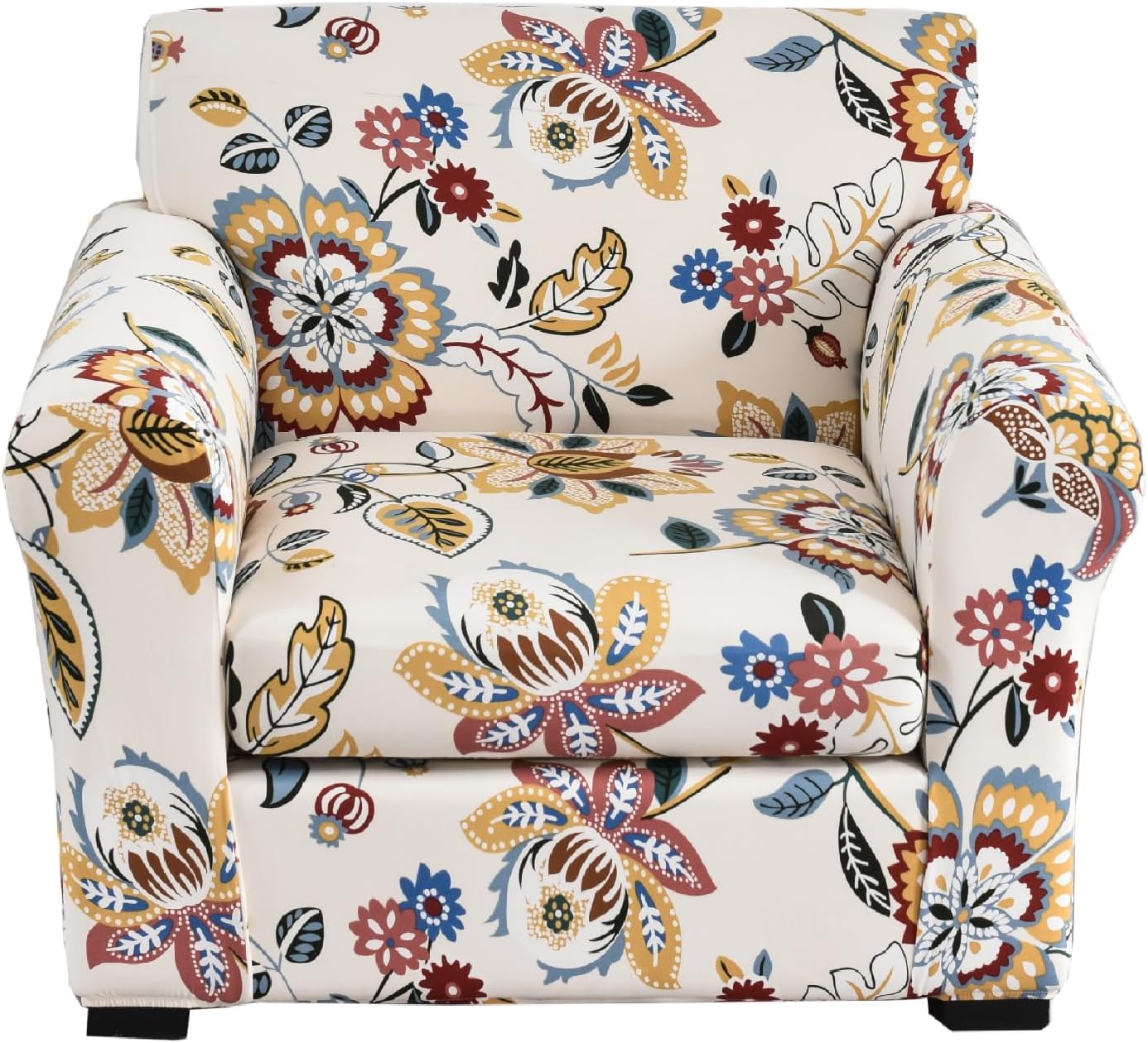 KRFOONN 2 Piece Chair Covers Printed Sofa Covers Couch Covers Washable Armchair Sofa Couch Slipcover Furniture Protector with Elastic Bottom for Living Room (Armchair, 23), Small