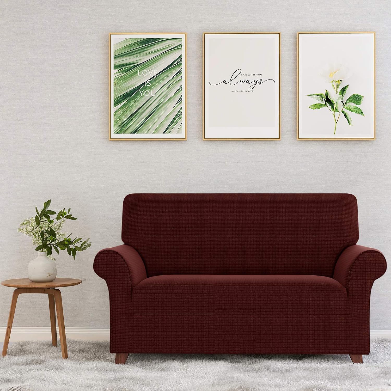 ZNSAYOTX Chair Slipcovers with Arms for Living Room High Stretchy Spandex Pet Friendly Armchair Furniture Protection Covers (Black and White, Chair)