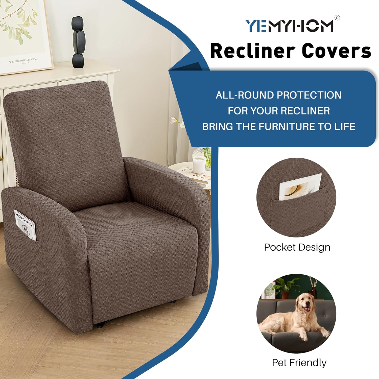 Stretch Loveseat Recliner Slipcover