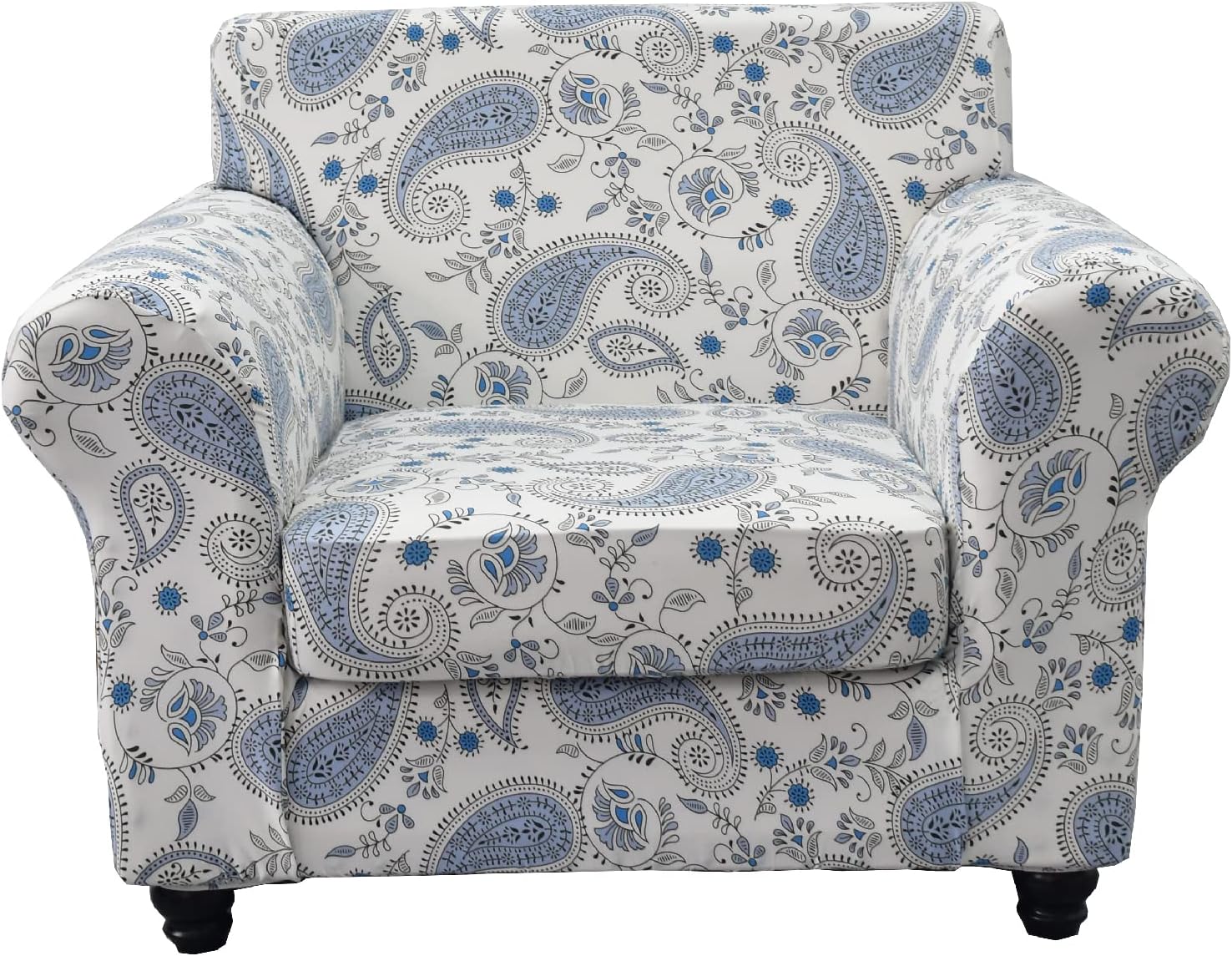 KRFOONN 2 Piece Chair Covers Printed Sofa Covers Couch Covers Washable Armchair Sofa Couch Slipcover Furniture Protector with Elastic Bottom for Living Room (Armchair, 23), Small