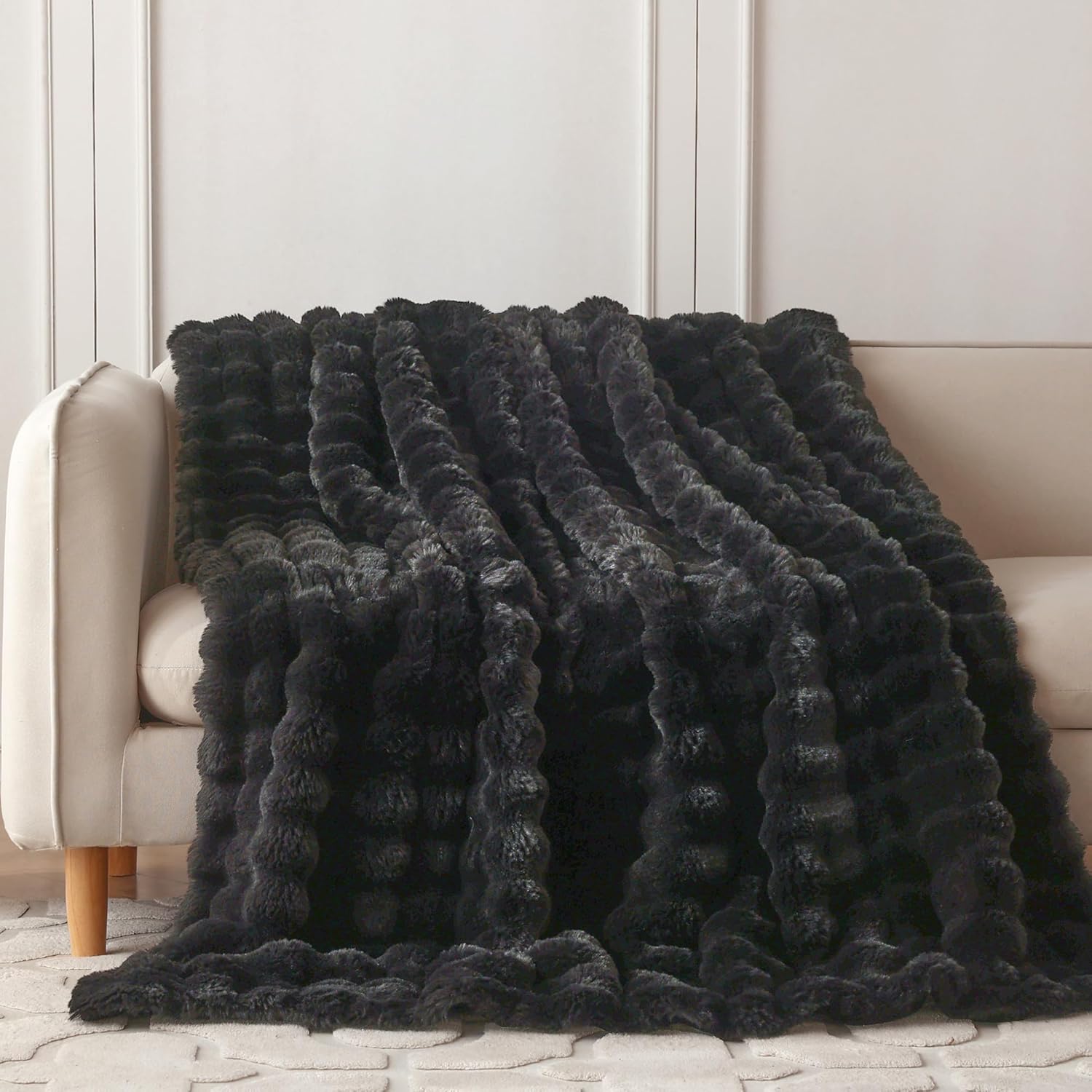 Fur Throw Blanket for Couch