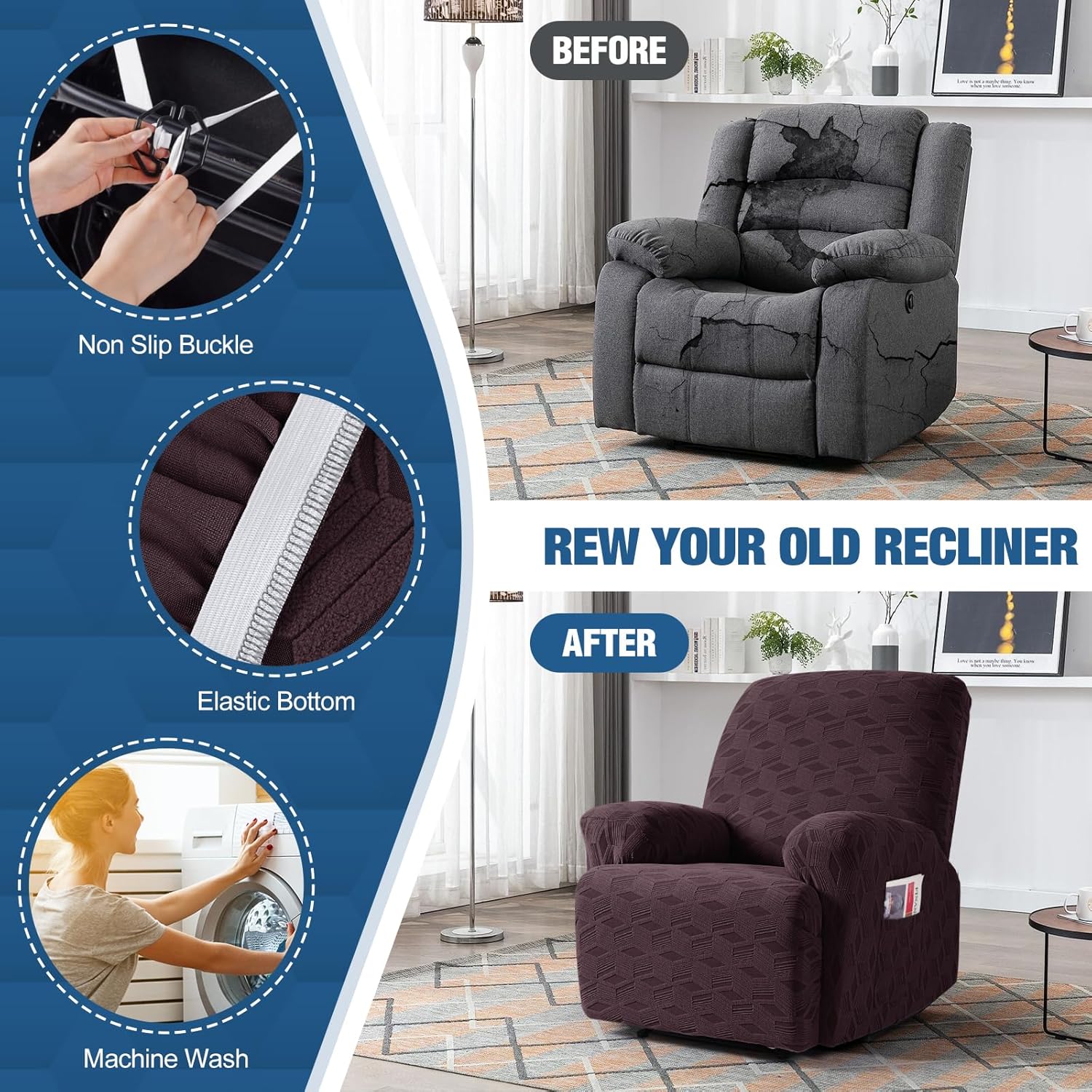 Recliner Sofa Covers Stretch Reclining Couch Cover