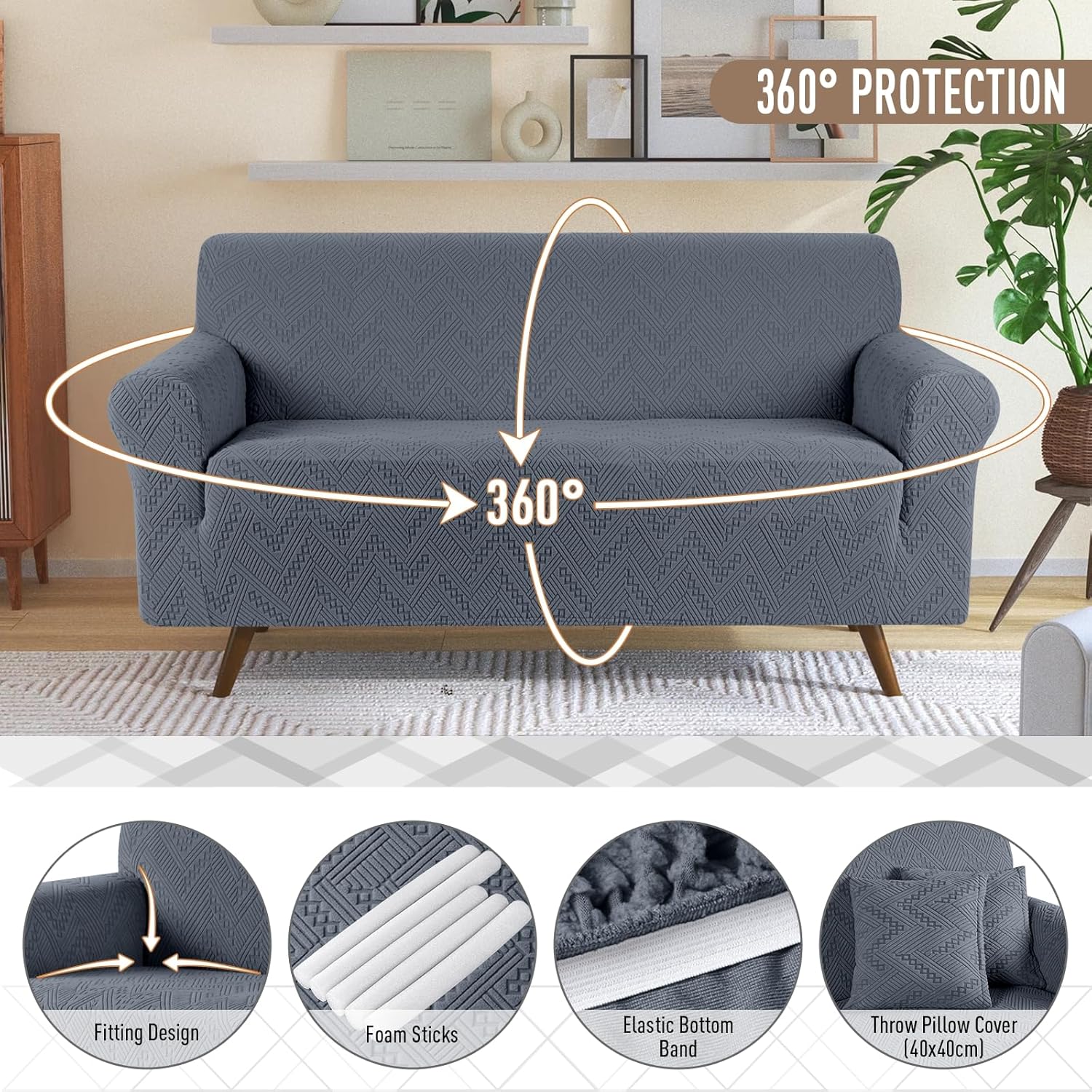 Stretch Sofa Cover 1 Piece Couch Covers