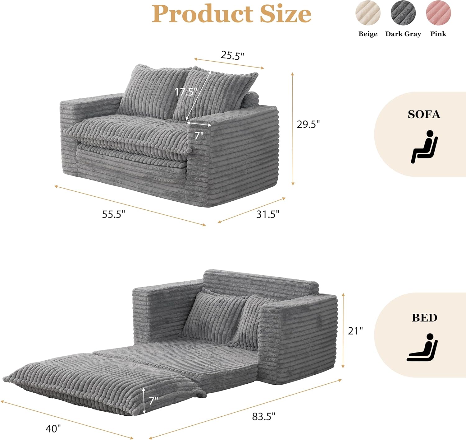 Loveseat Sleeper Sofa