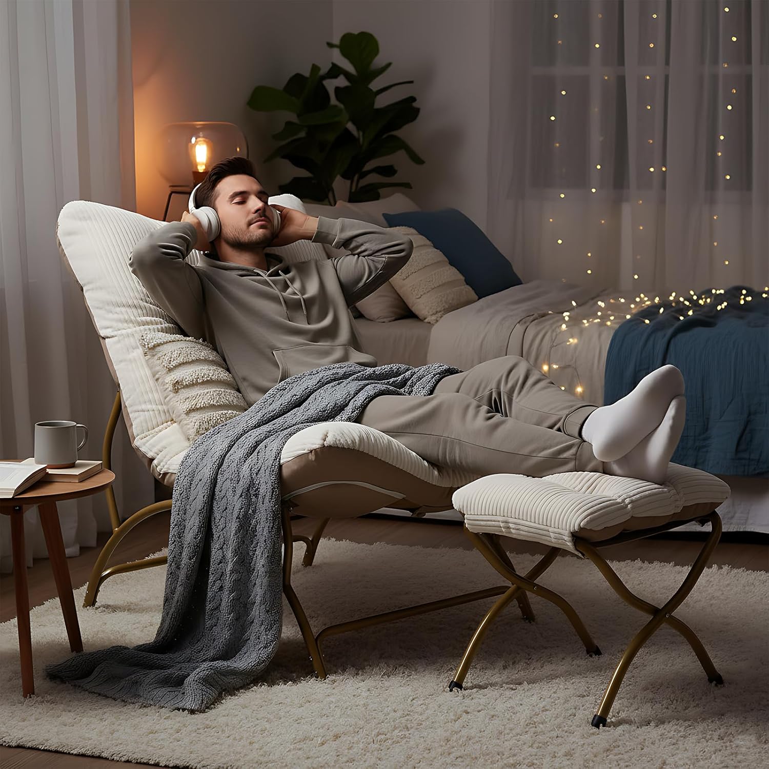 Accent Chair with Ottoman