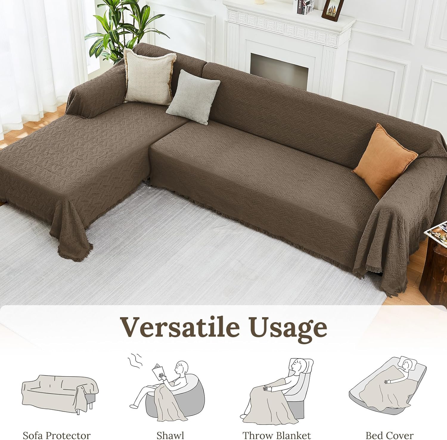 Couch Covers 2 Pieces L Shaped Sofa Cover