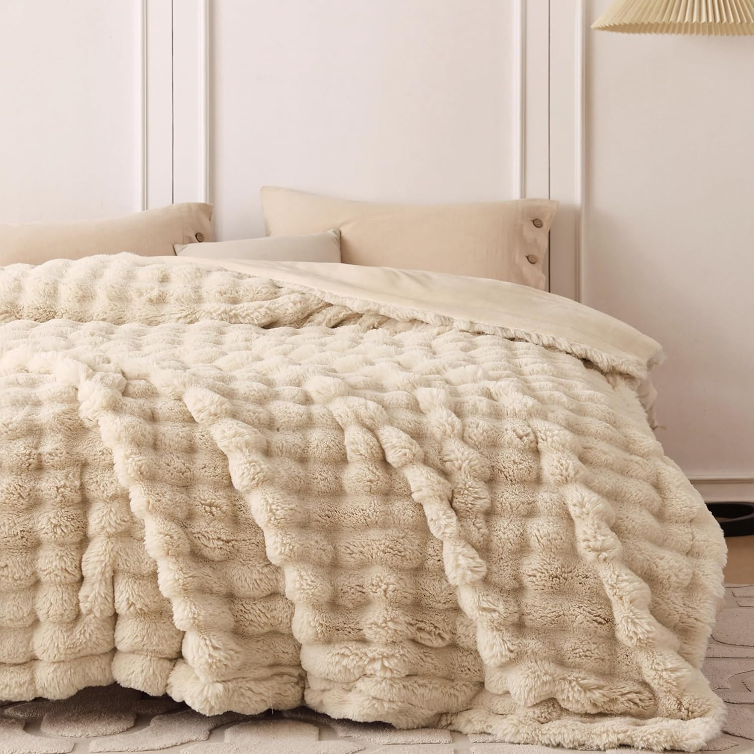 Fur Throw Blanket for Couch