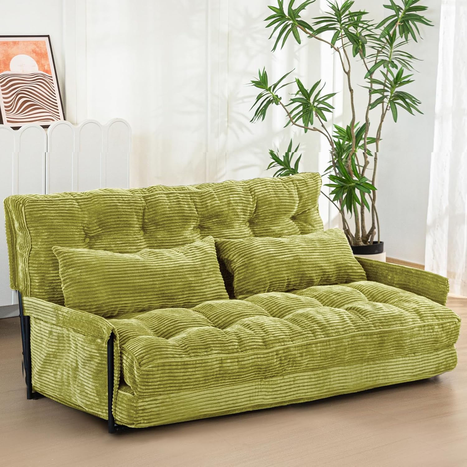 Adjustable Floor Sofa Couch with Pillow