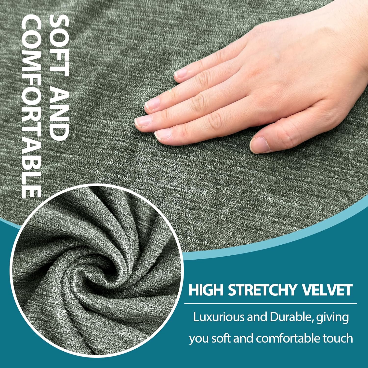 2 Pieces T Cushion Chair Covers