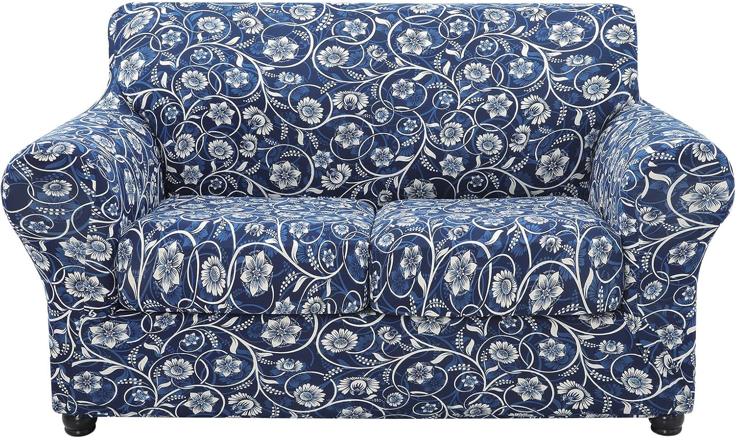 hyha Couch Covers, Chair/Sofa Covers, Floral Pattern, Stretch, Printed, 2 Pieces, Armchair Slipcover, Separate Couch Cushion Slipcover, Furniture Protector for Dogs(Armchair, Paisley Floral)