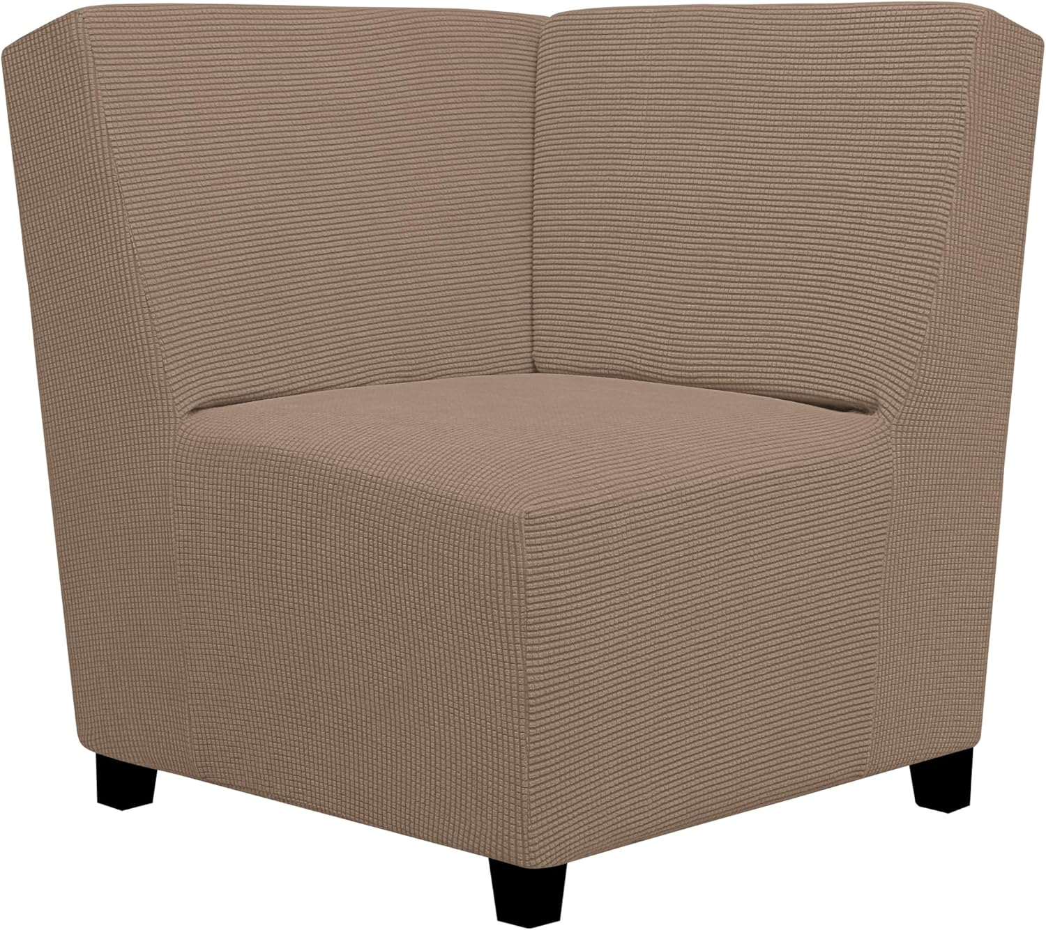 Easy-Going Stretch Chair Sofa Slipcover 1-Piece Couch Sofa Cover Furniture Protector Soft with Elastic Bottom for Kids, Pet. Spandex Jacquard Fabric Small Checks (Chair, Dark Gray)