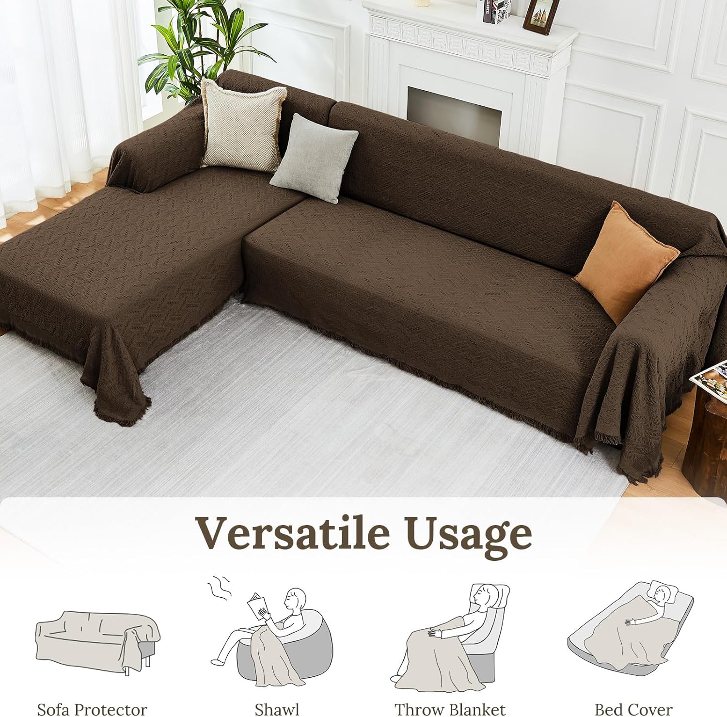 Couch Covers 2 Pieces L Shaped Sofa Cover